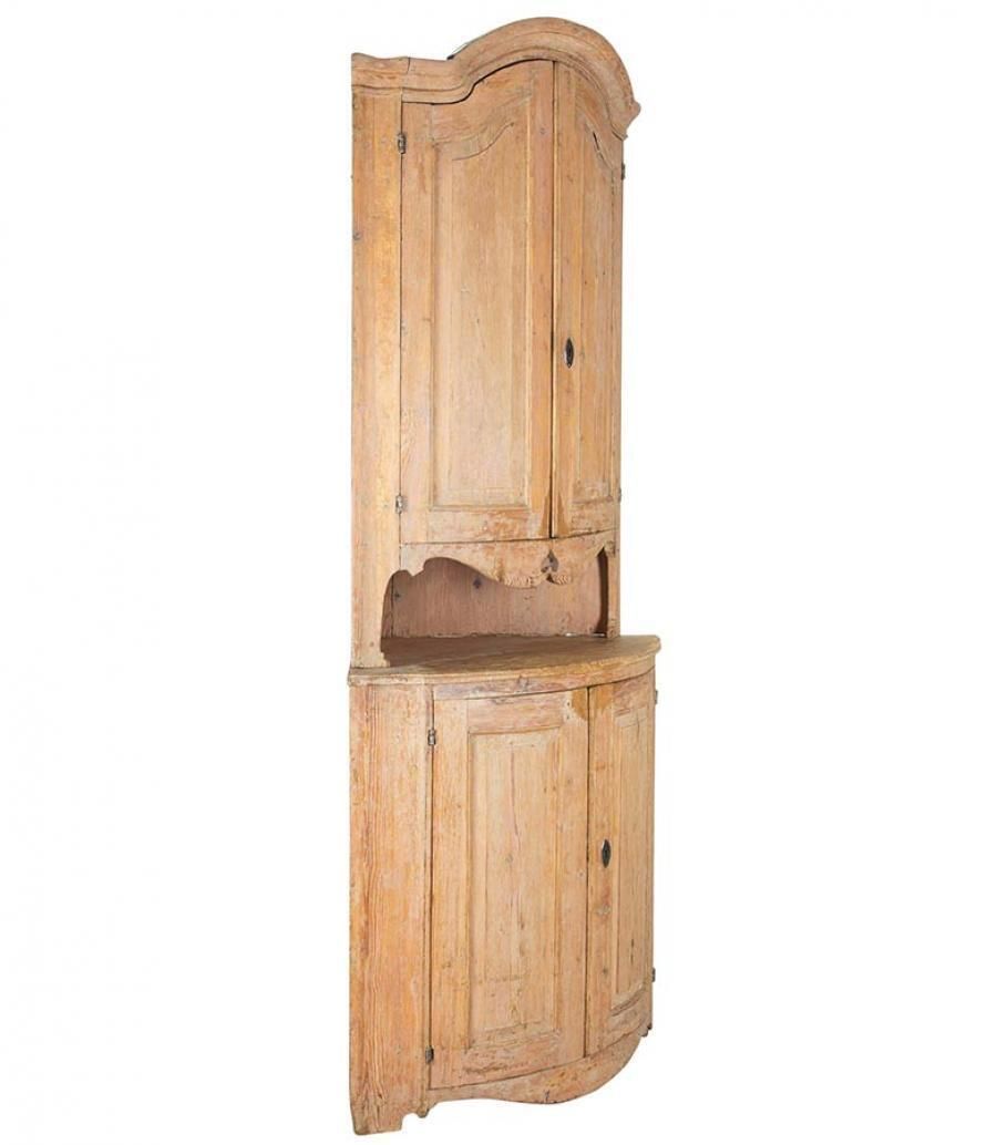 19th Century Two Part Rococo Corner Cabinet photo for sale