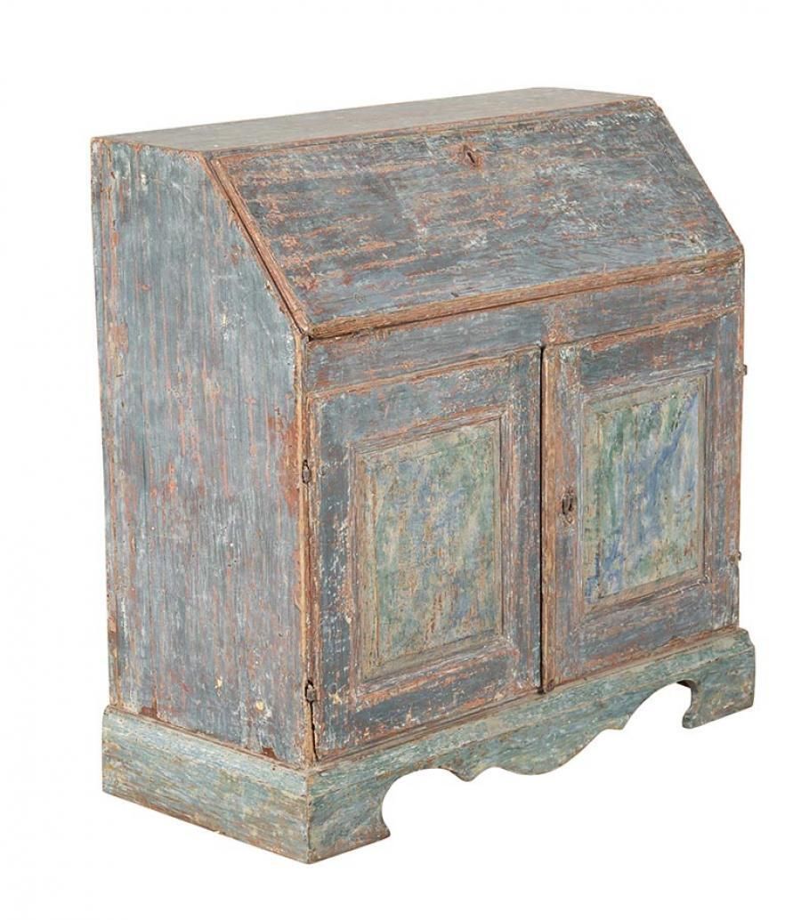 19th Century Swedish Bureau In Original Paint photo Furniture