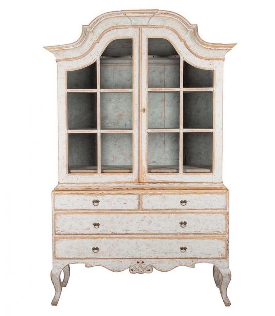 Exceptional Late 18th Century Swedish Rococo Vitrine