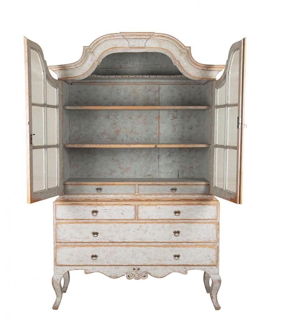 Exceptional Late 18th Century Swedish Rococo Vitrine photo for sale