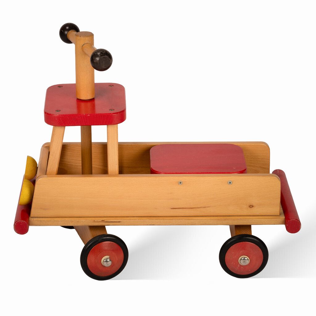Wooden Car, 1970s, Vintage photo for sale
