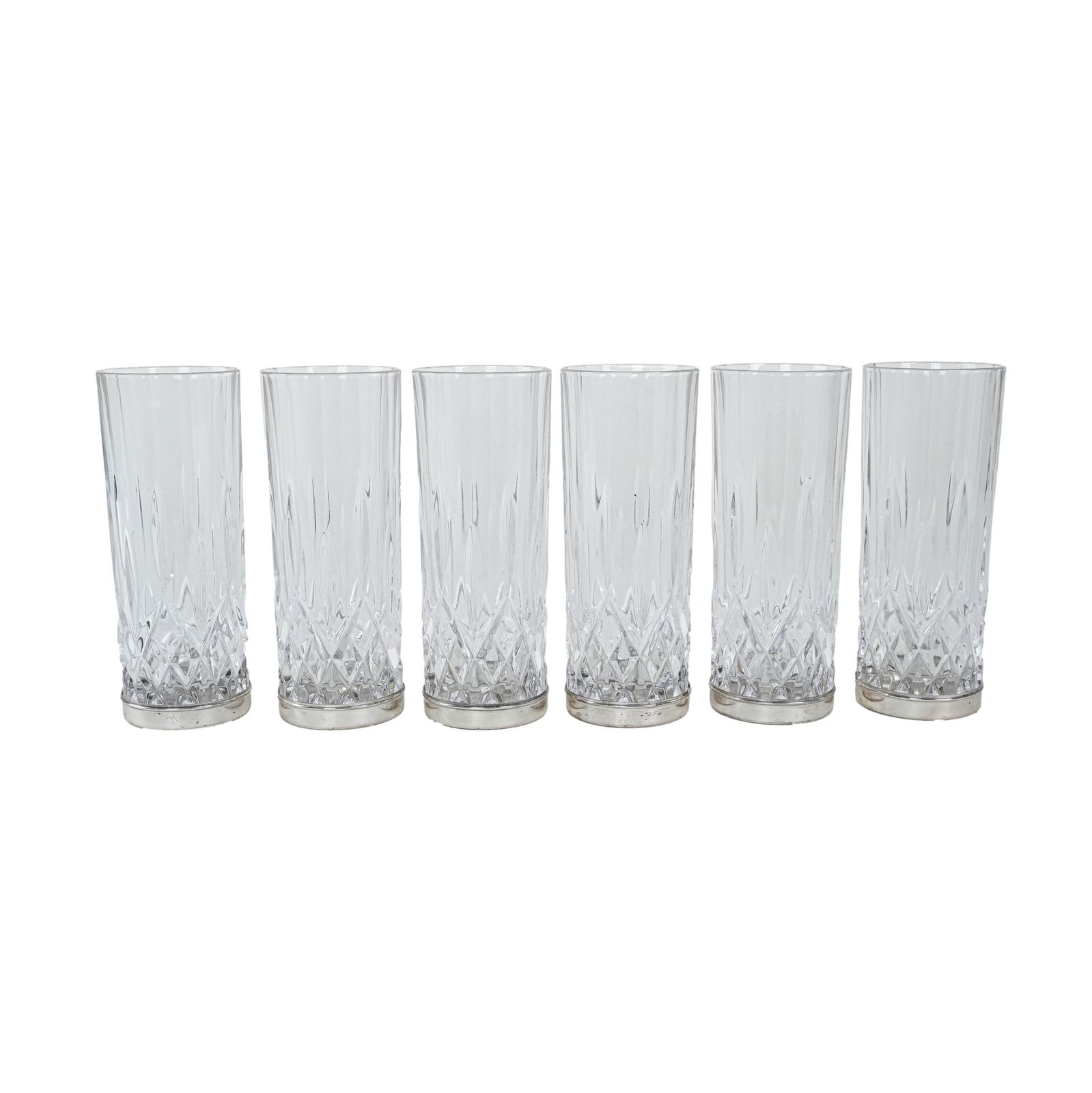 Set Of Crystal Glasses, Italian Design, 1960s, Production: Italy