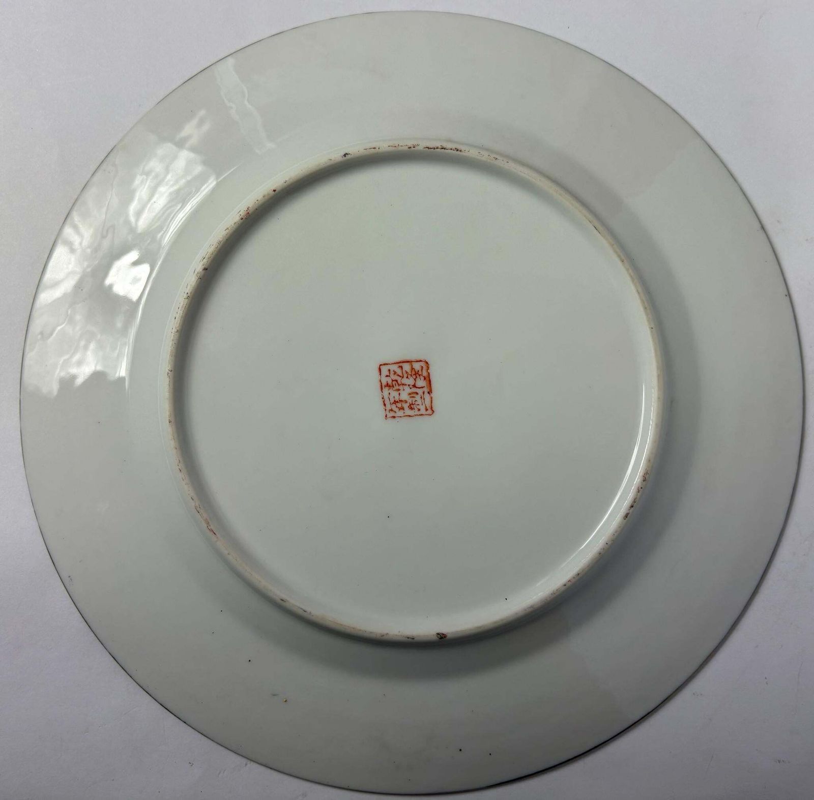 Antique Chinese Export Porcelain Plate – Famille Rose Figures & Millefleurs Border (C. 1880–1930) photo 100.0