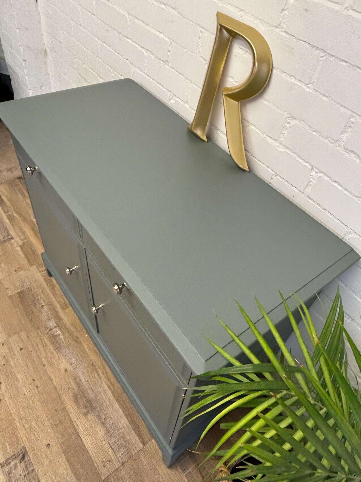 Stag Minstrel Sideboard – Painted In Livid By Little Greene photo vintage