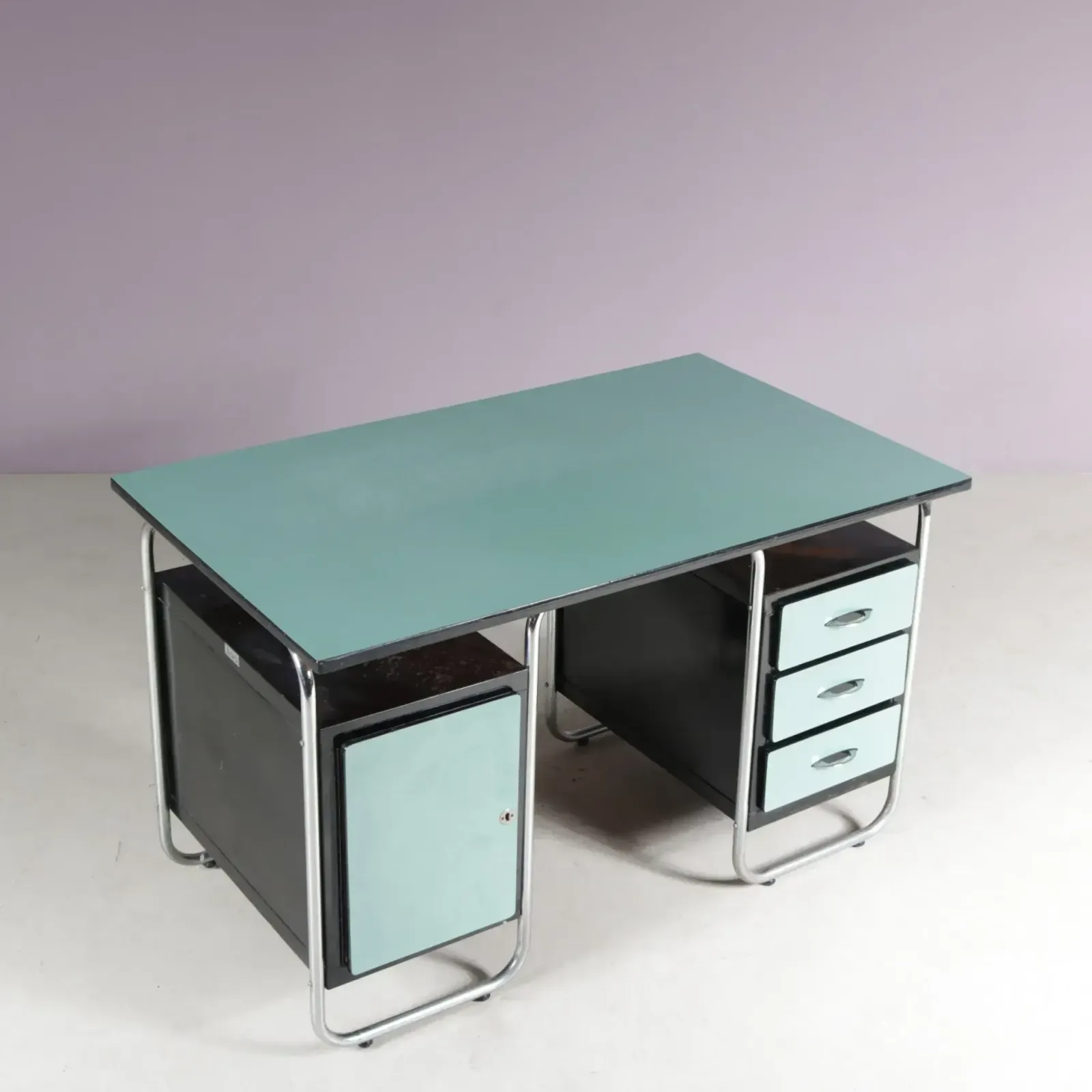 Furniture 1950s Bauhaus Style Desk By Torck, Belgium photo