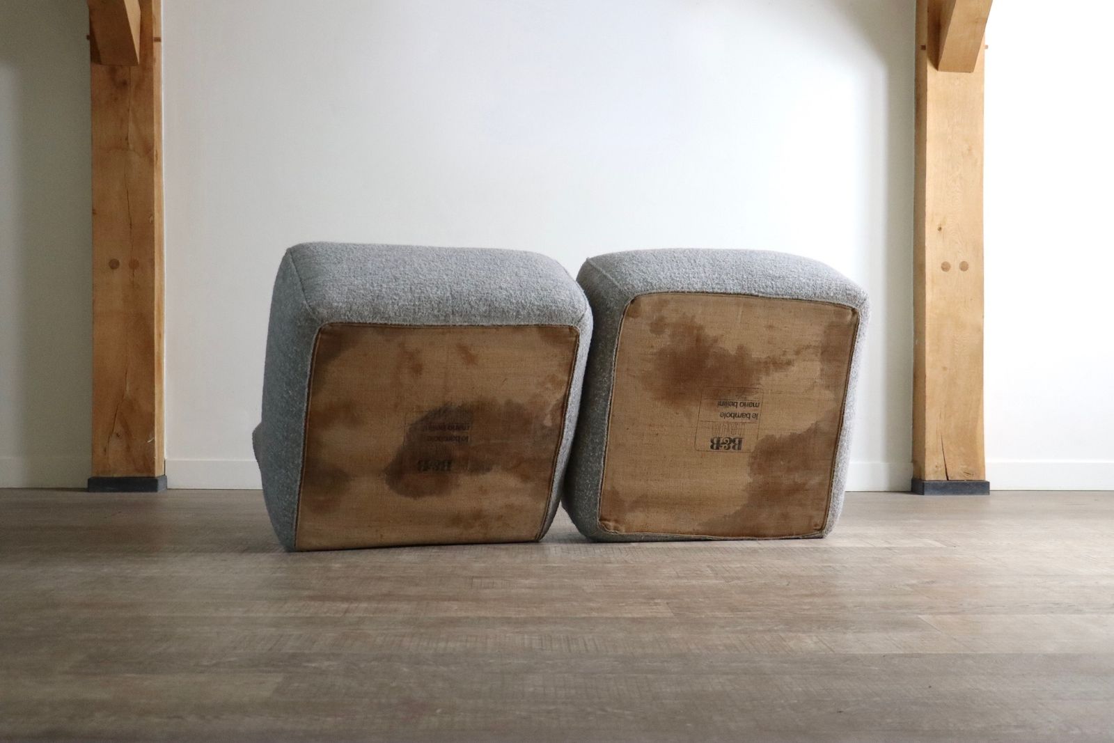 4850.0 Le Bambole Lounge Chair Met Ottoman In Bouclé Van Mario Bellini Voor B&B Italia, Jaren 1970 photo