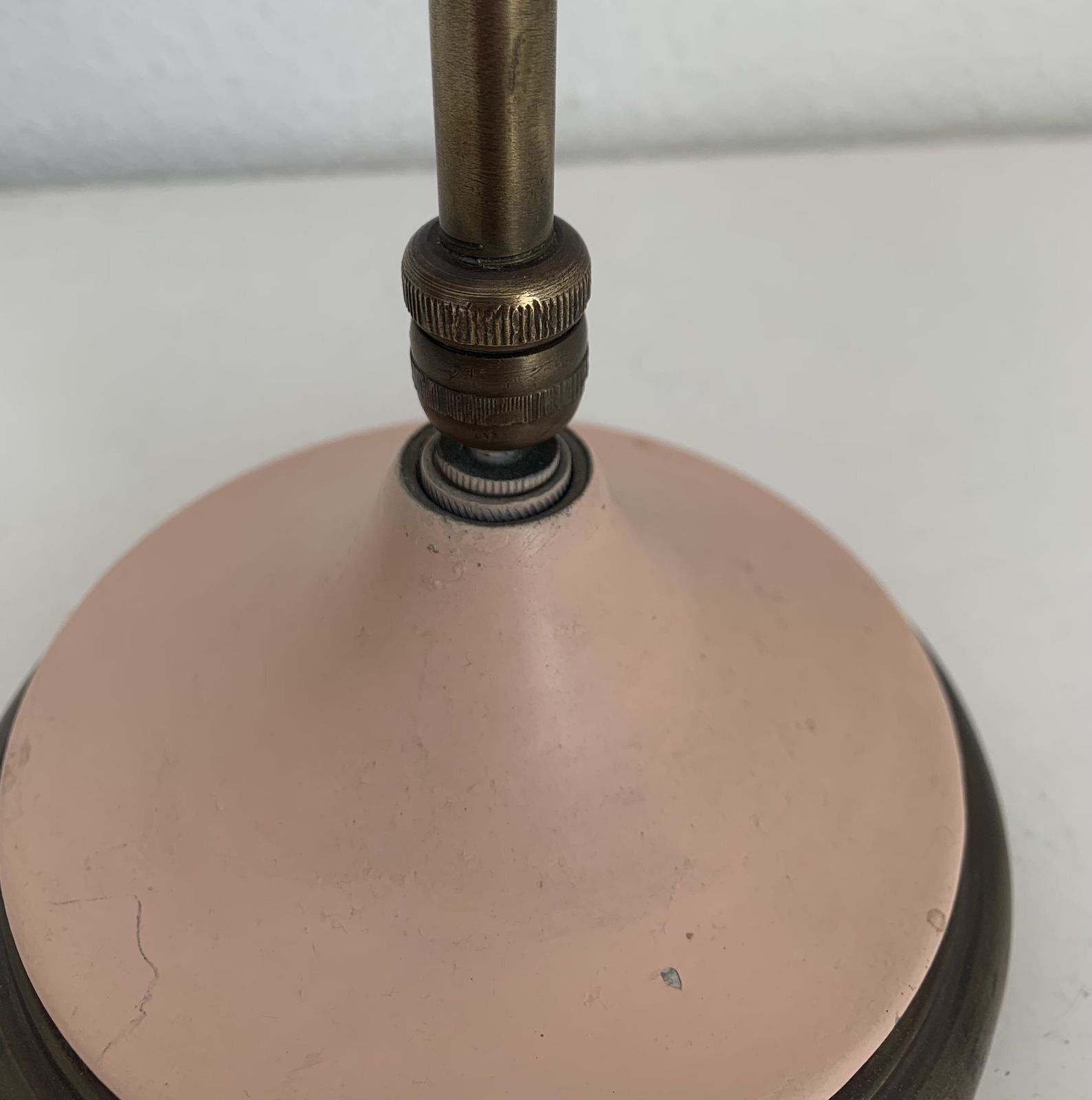 photo for sale Vintage 1950s Rose Gold Cocotte Style Desk Lamp   43 Cm
