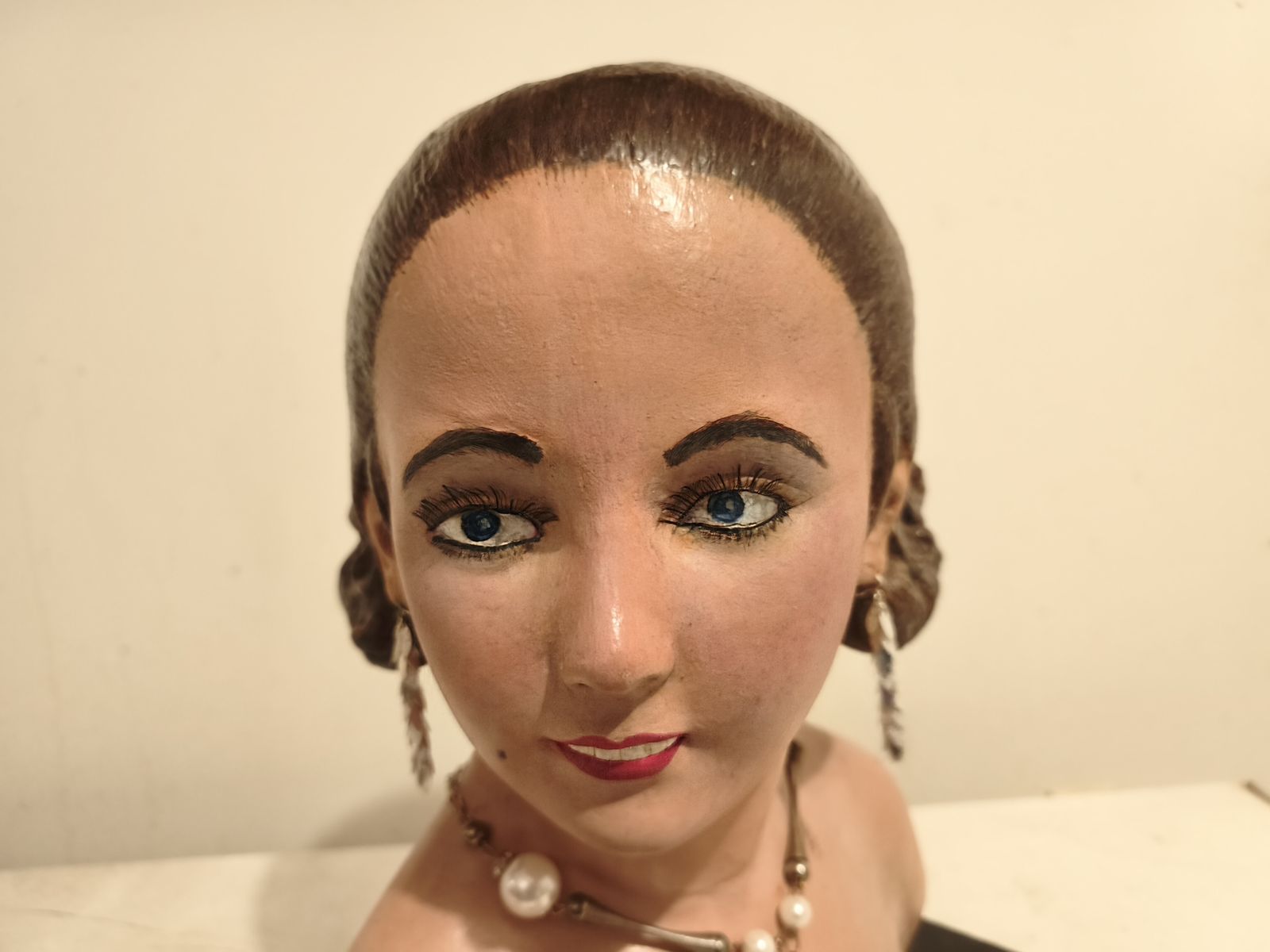 photo furniture Plaster Bust Of A Woman, Signed Renet