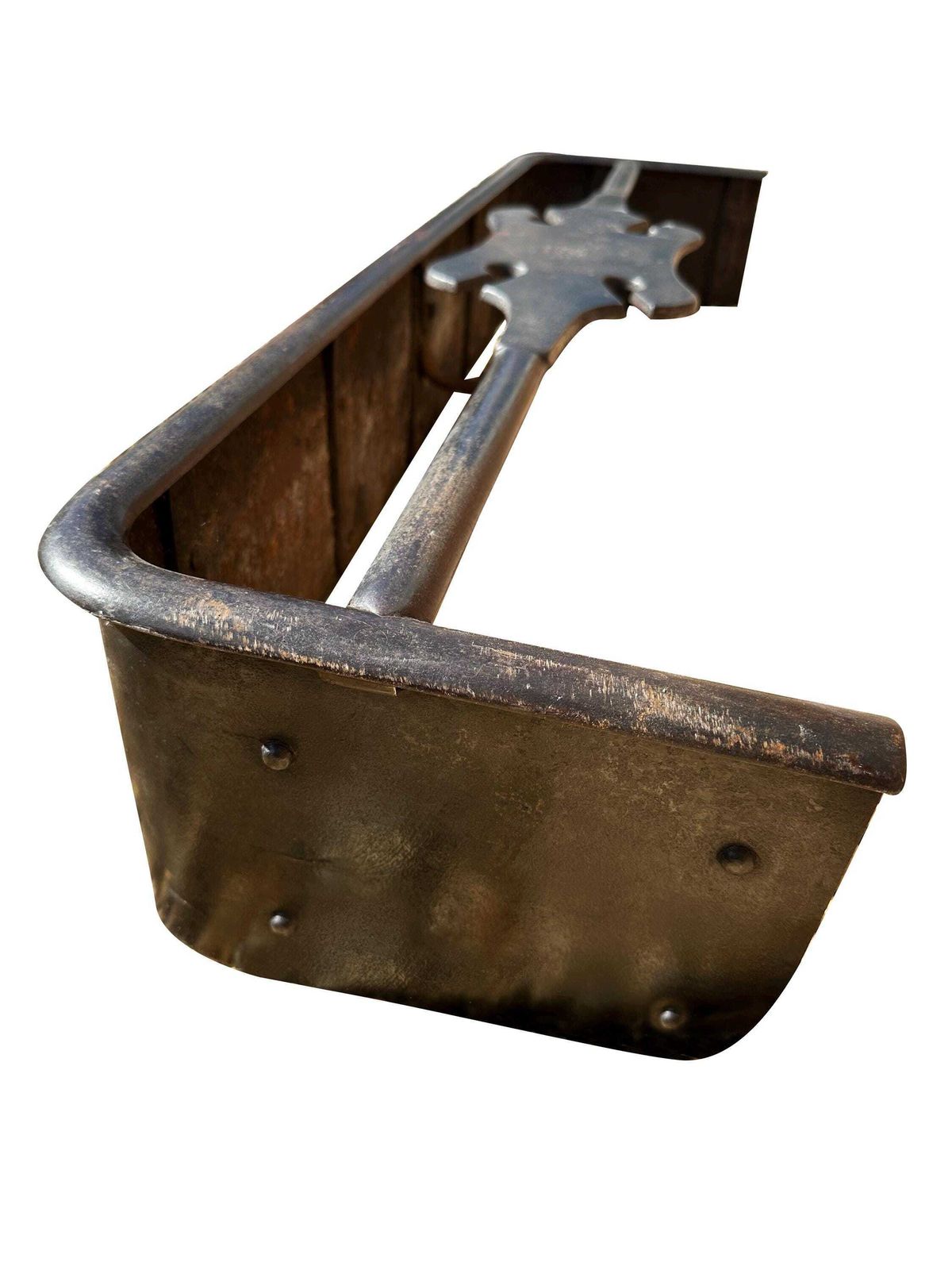 photo for sale Antique Victorian Fire Fender Guard Range Kerb Wrought Iron Handmade   19th Century