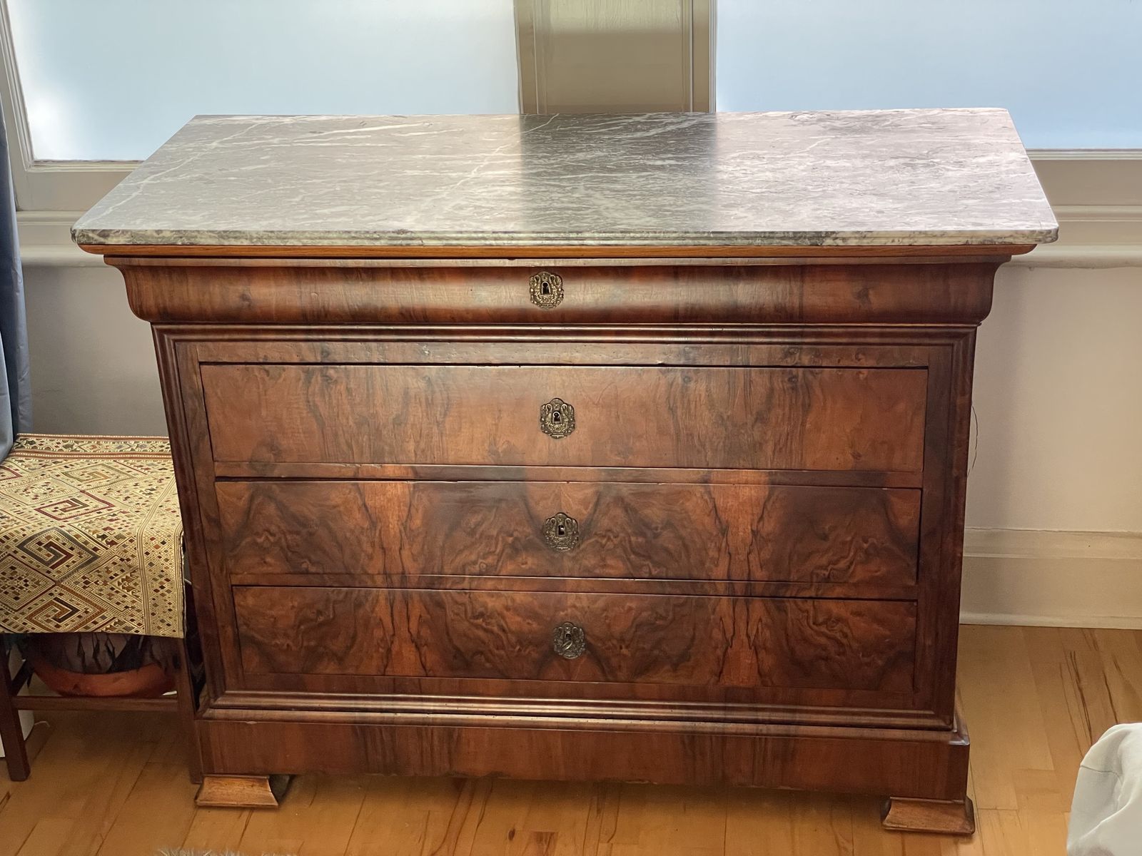 A 19th Century French Burr Walnut Louis Philippe Era