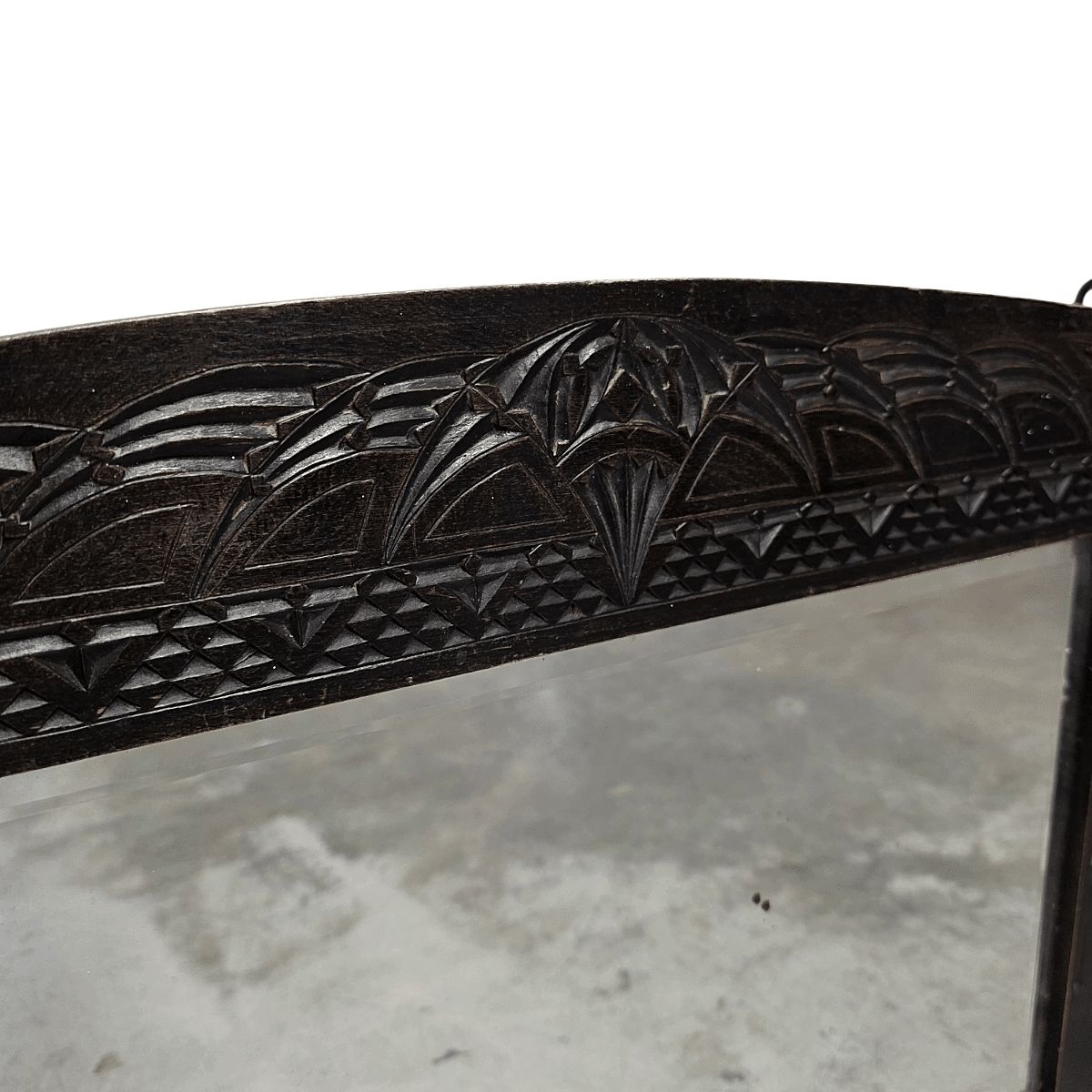 Art Nouveau Wooden Mirror, Early 1900s photo Home Decor