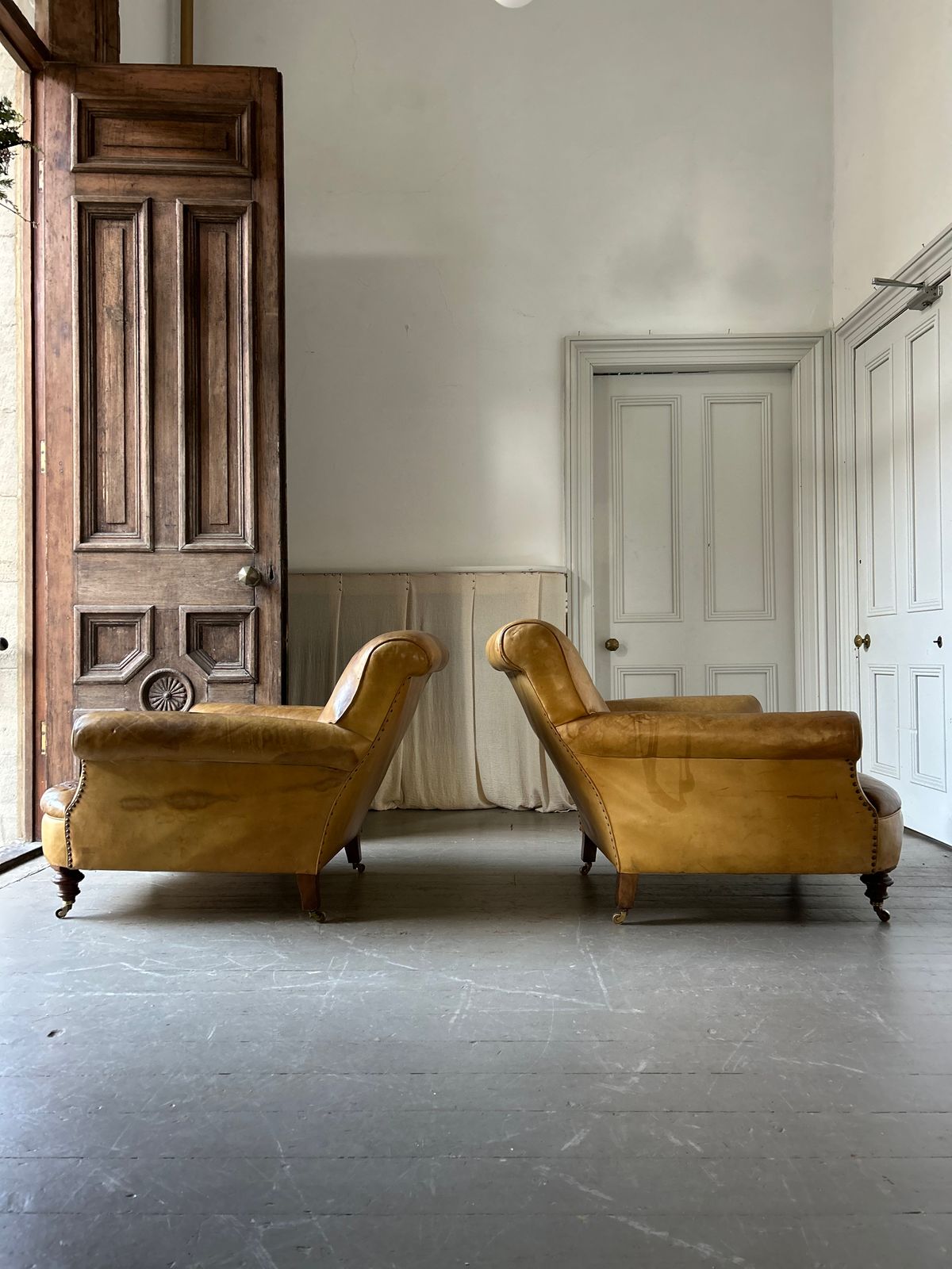 Pair Of Very Deep Seated 19th Century English Club Chairs photo buy