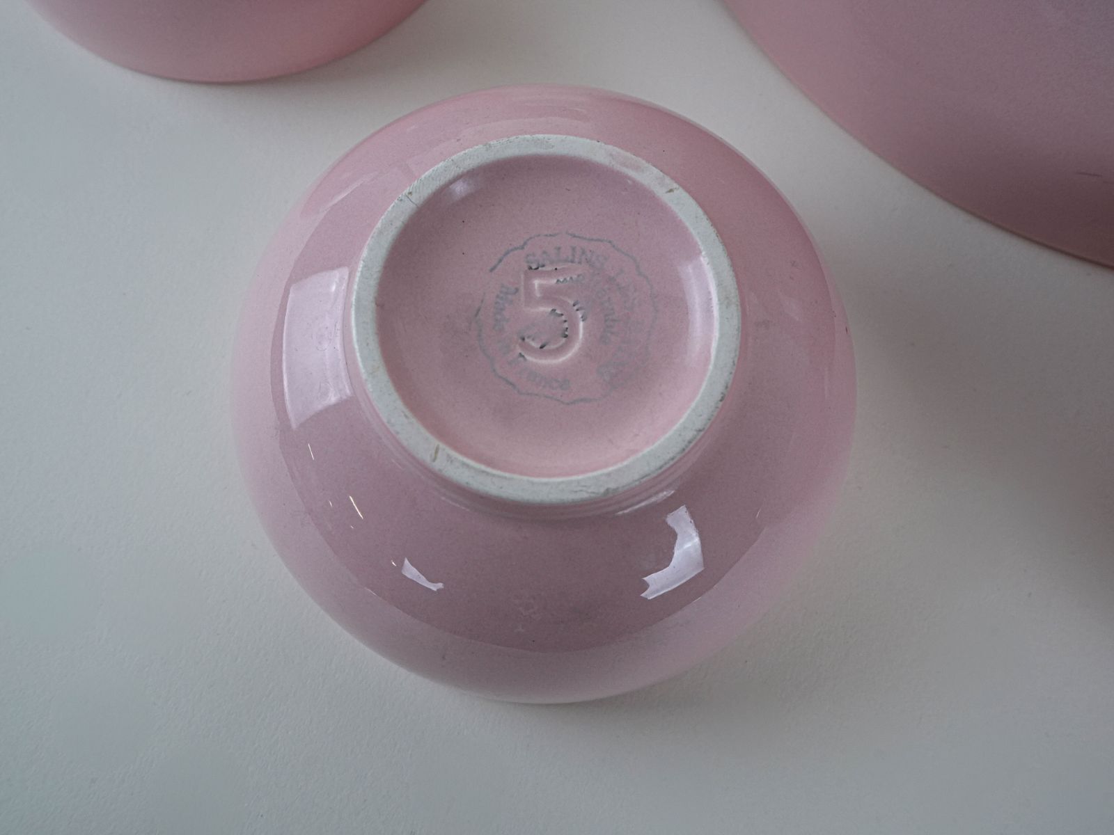 Set Roze Keramische Schalen, Frans Design, Jaren 1980, Gemaakt In Frankrijk photo vinterior