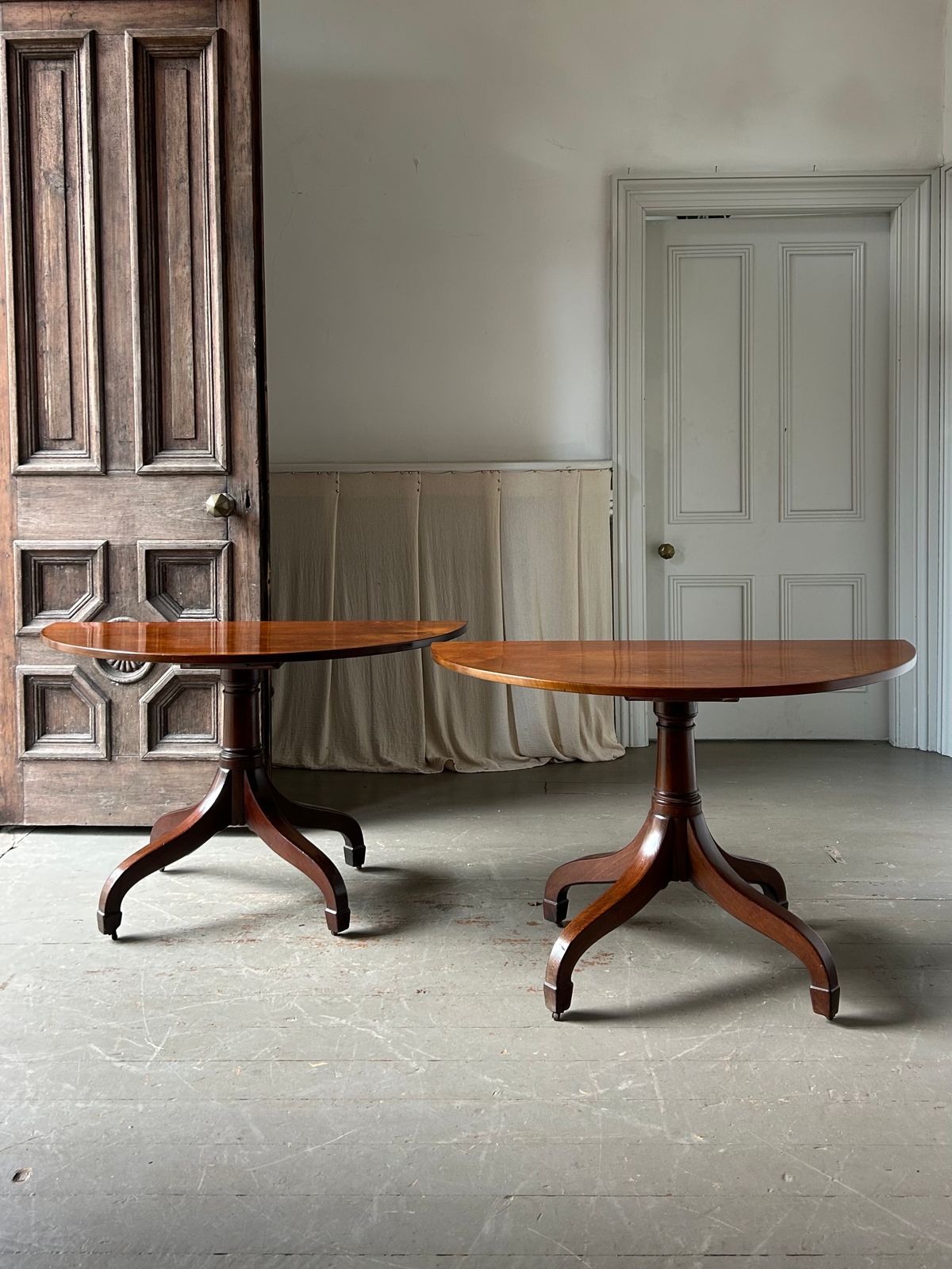 Handsome Pair Of 18th Century Mahogany Console Tables