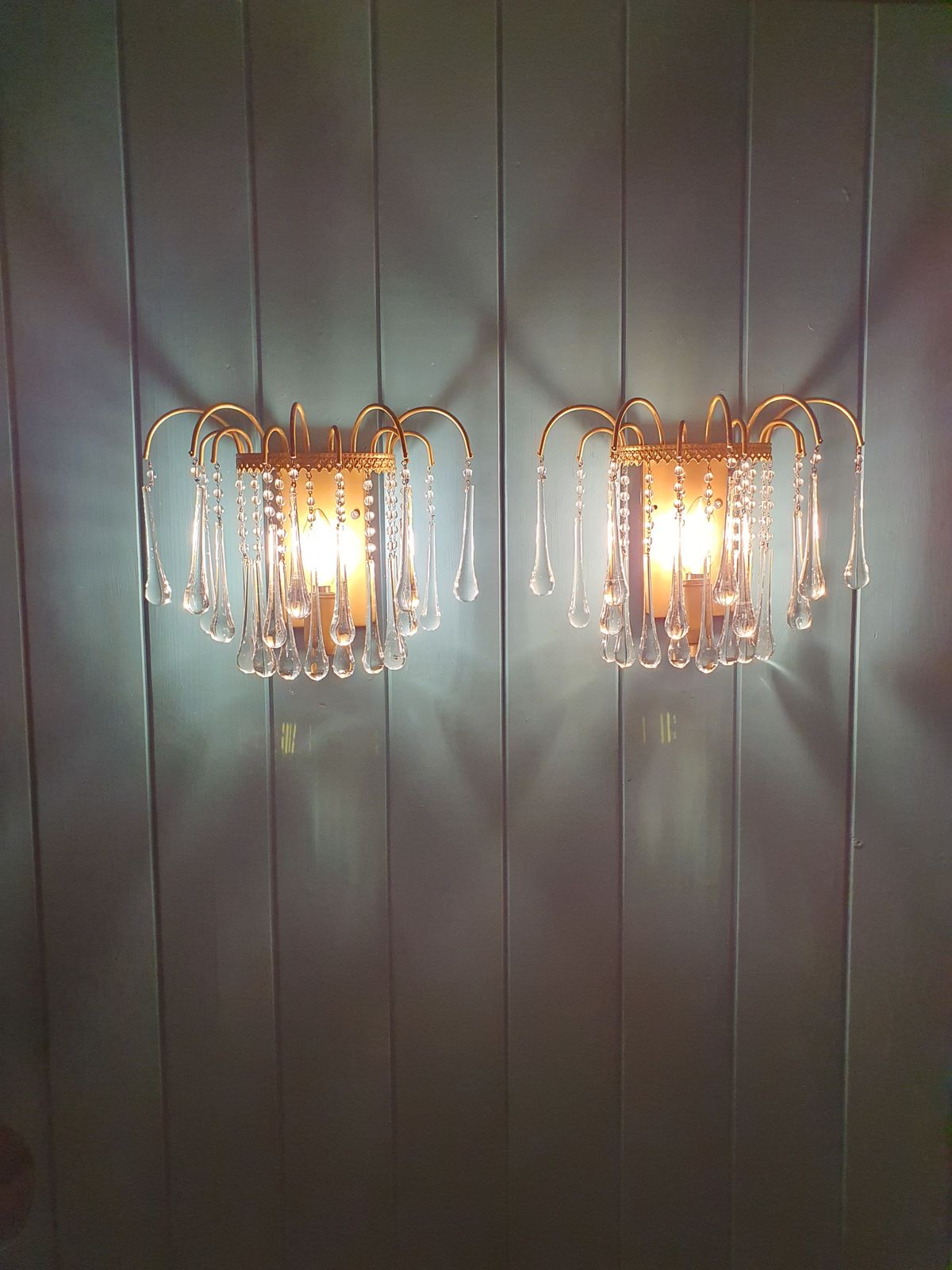 1950s Pair Of Drip Antique Wall Lights photo furniture