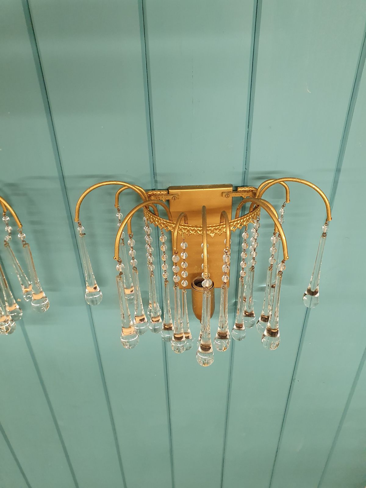 1950s Pair Of Drip Antique Wall Lights photo 255.0