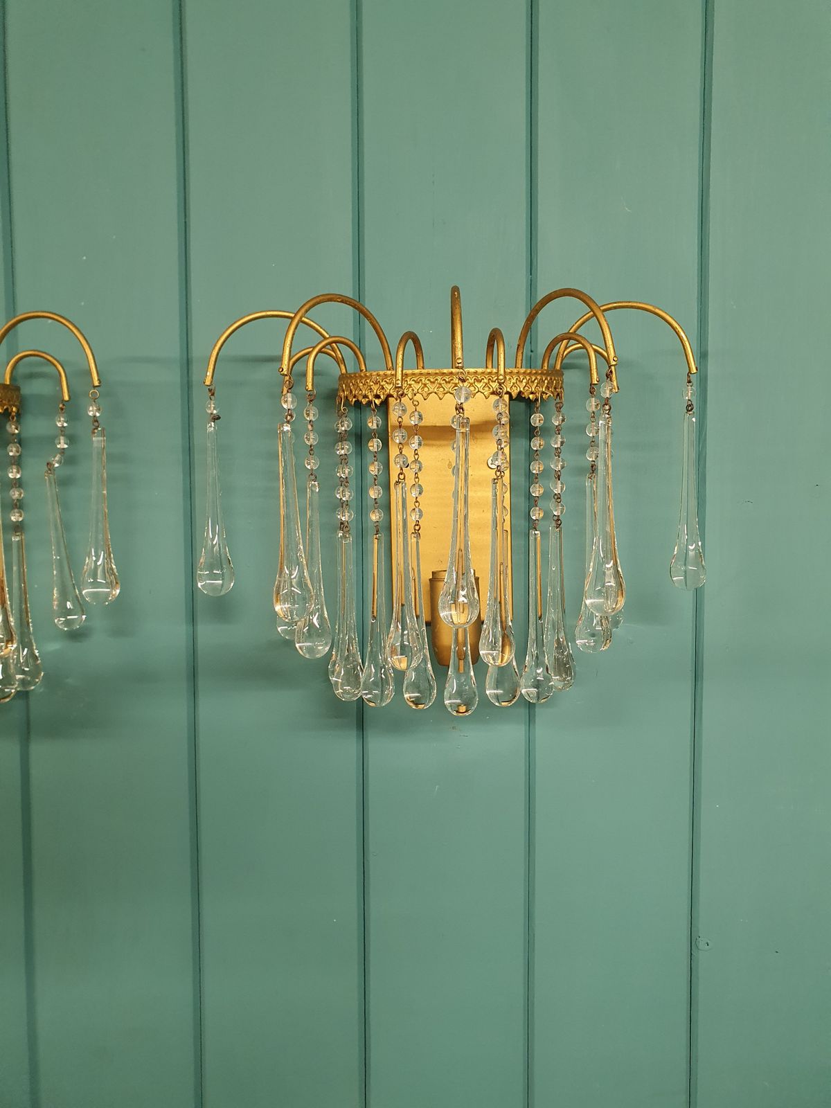 1950s Pair Of Drip Antique Wall Lights photo vinterior