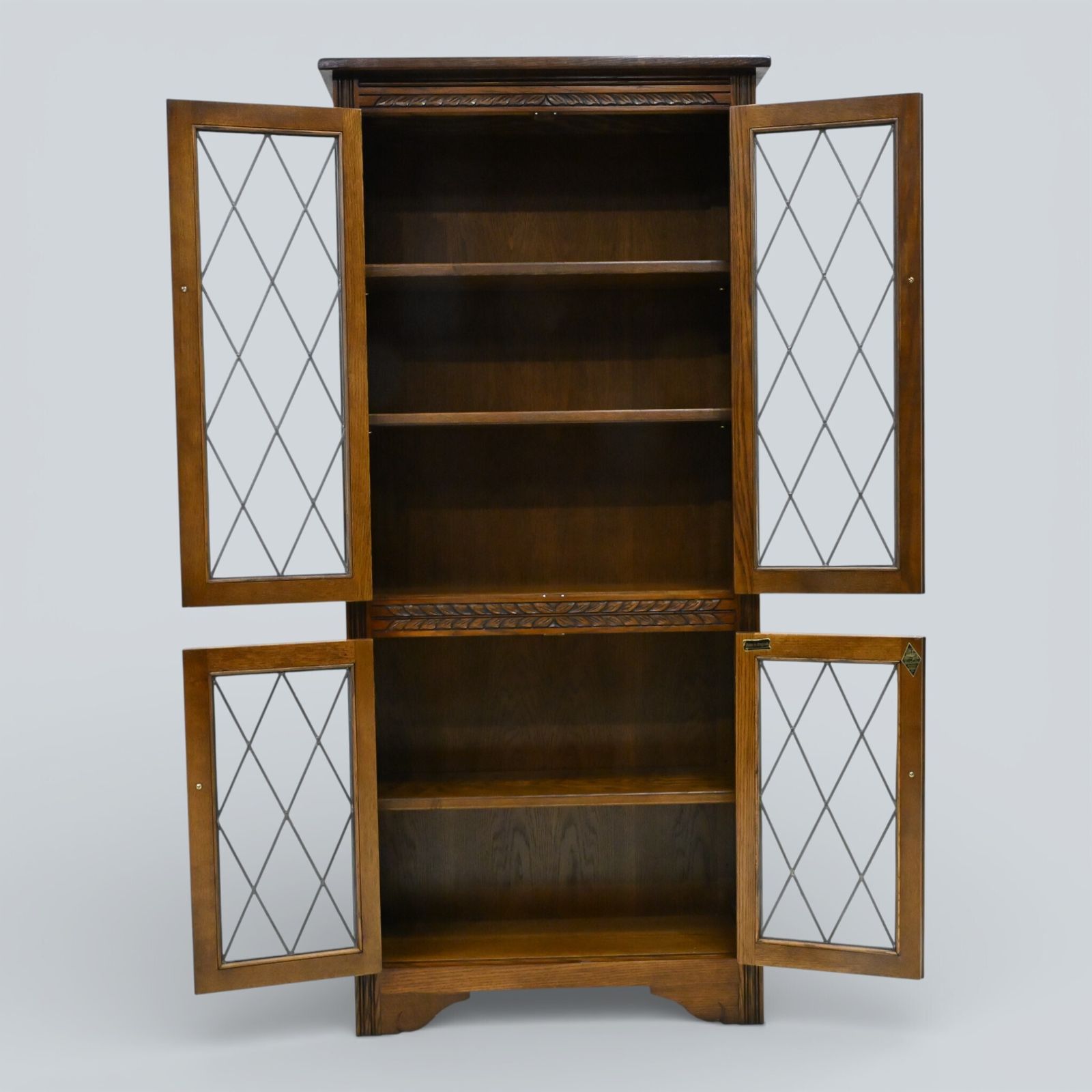 Furniture Old Charm Tall Bookcase 4 Shelves Light Oak Free Uk Delivery* photo
