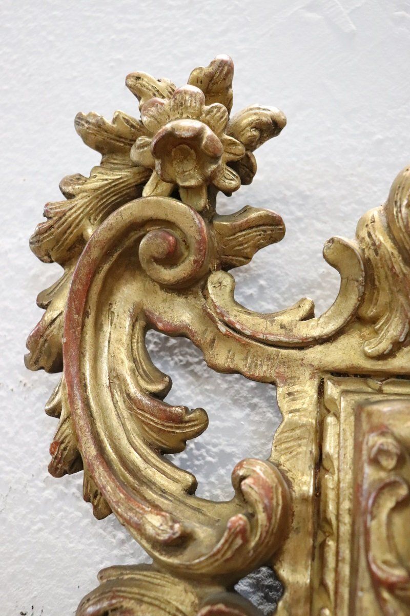 photo vinterior Carved And Gilded Wood Wall Mirror, Early 20th Century