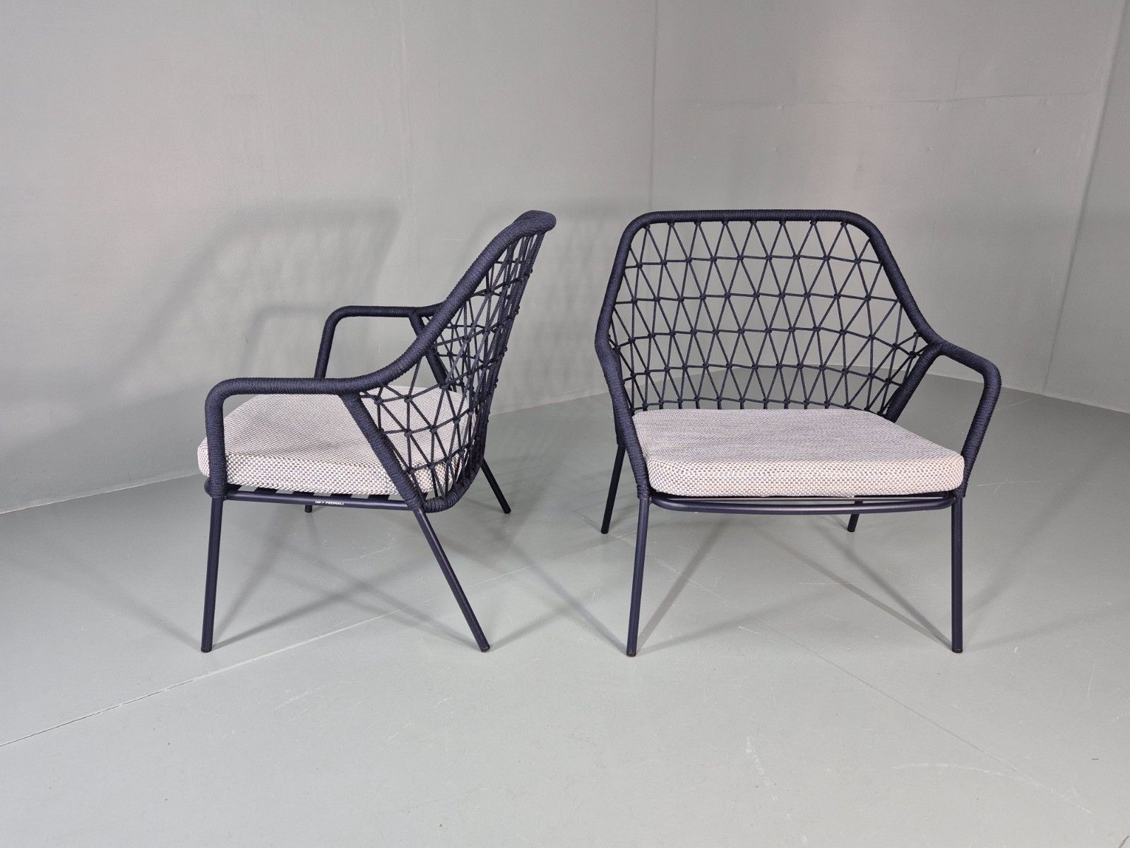 photo for sale 2 Pedrali Panarea 3679 Chairs Blue And Grey Modern Design Eb11429 Mnor
