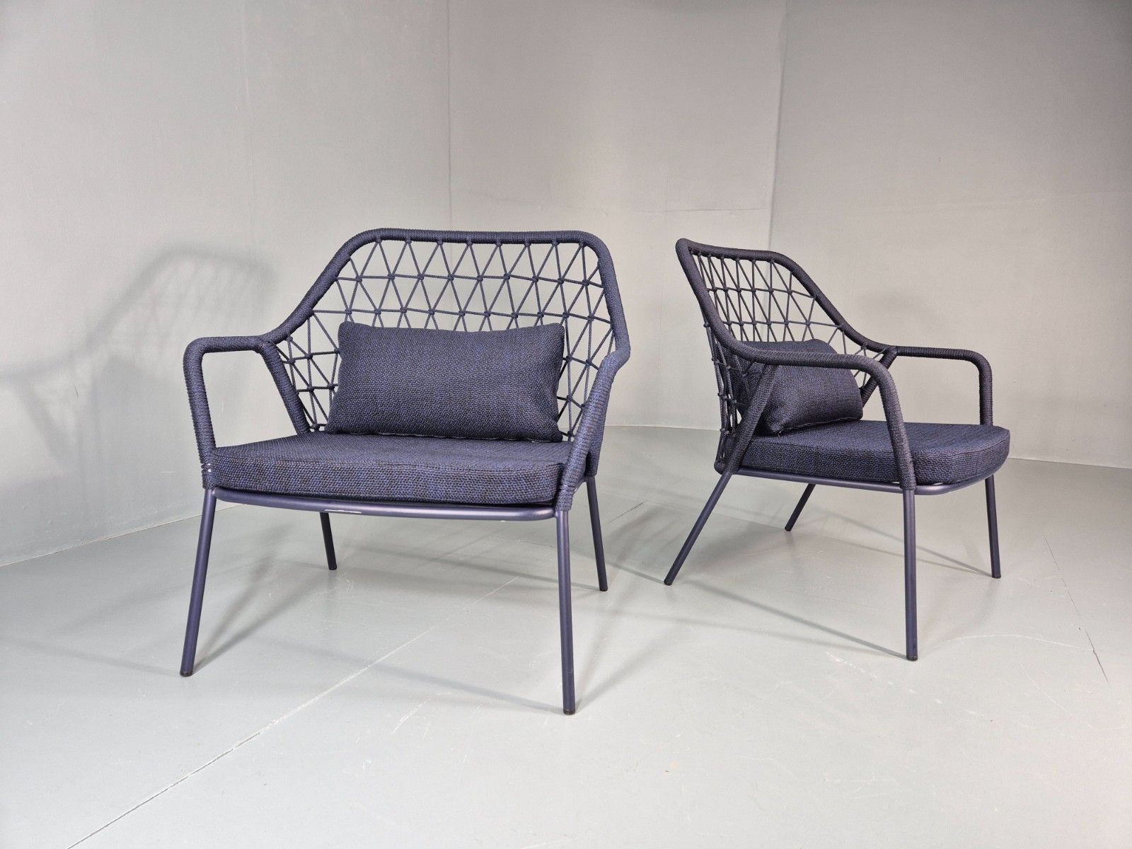 2 Pedrali Panarea 3679 Chairs Modern Design Blue Italian  Eb11430 Mnor photo for sale