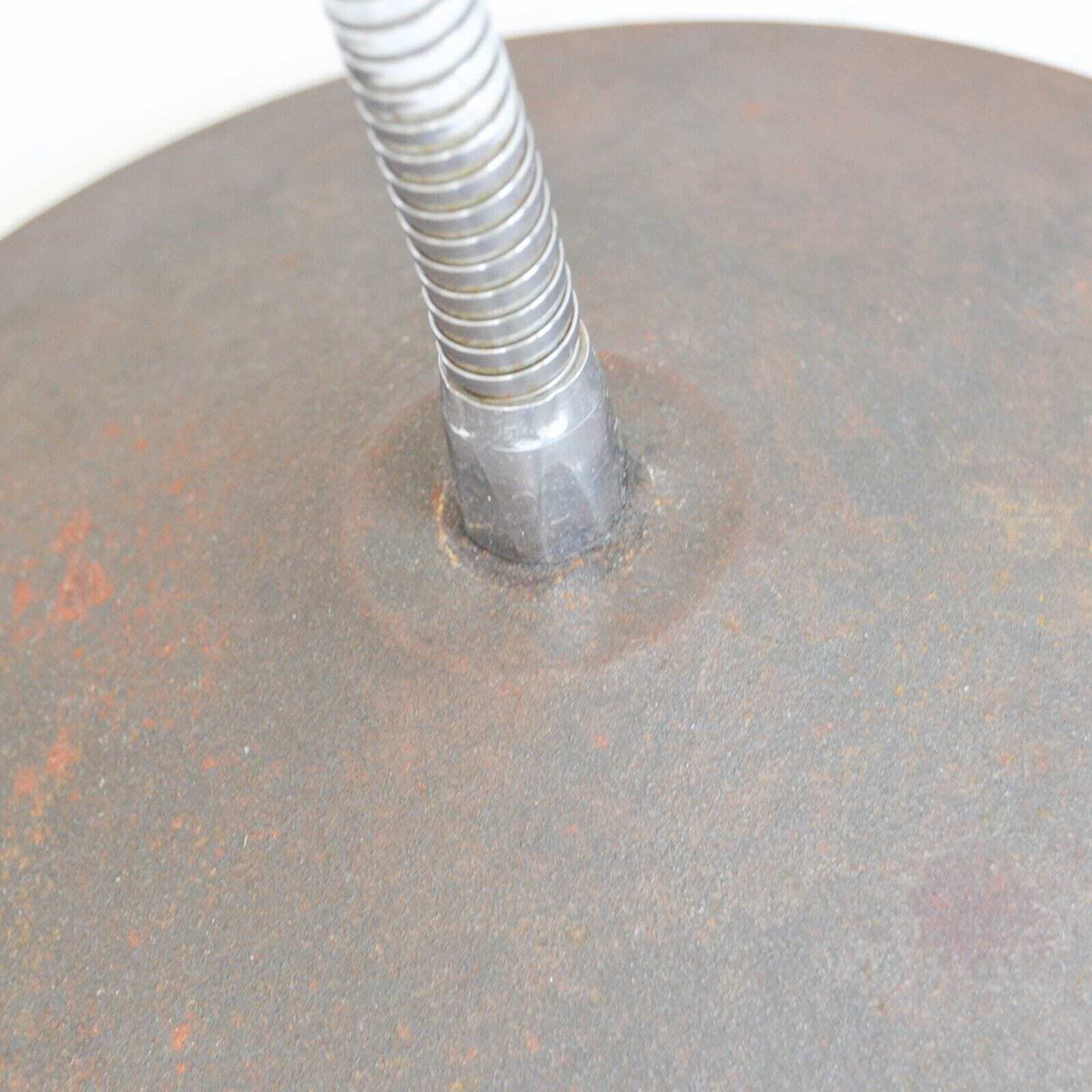 Vintage Industrial Gooseneck Table Lamp, Rusty Metal Lamp, Chrome Desk Lamp photo Lighting