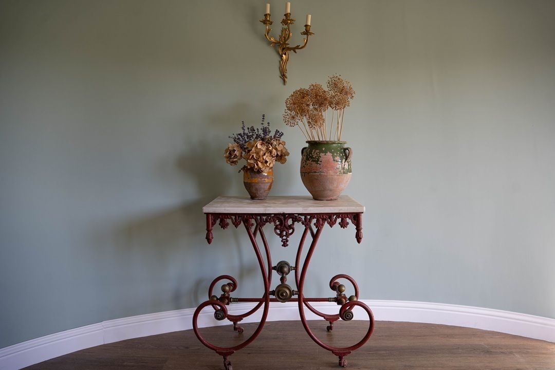 Antique Red Patisserie Table