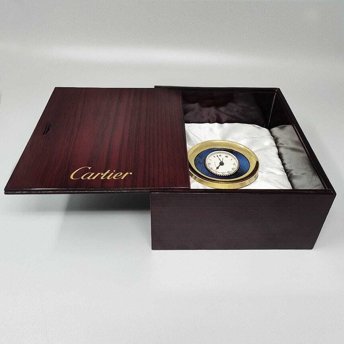 1960s Gorgeous Cartier Desk Travel Alarm Clock Pendulette. Made In Swiss photo vintage