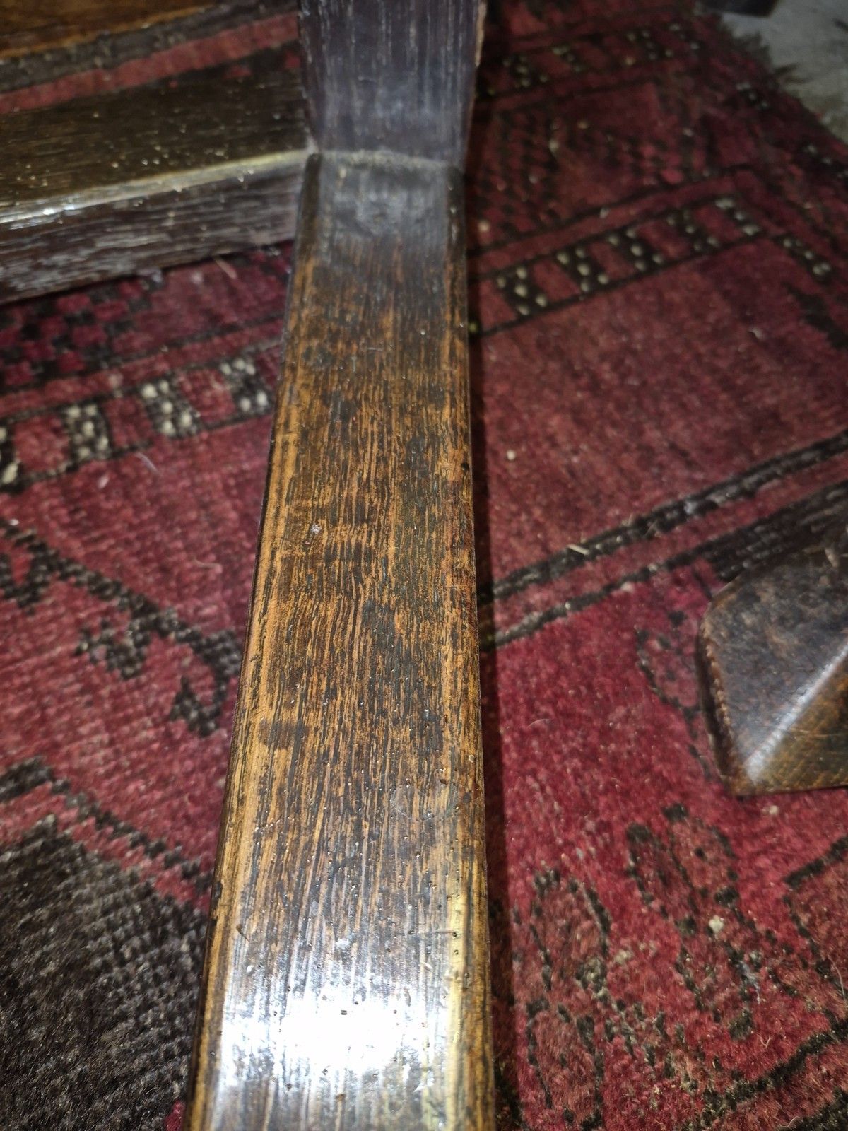 photo for sale A Spanish 17th Century Sweet Chestnut Top Credence Hall  Table Carved Frieze