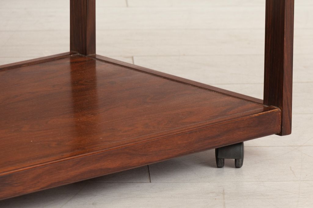 Rosewood & Glass 3 Tier Drinks Trolley By Litton Furniture For Heals C.1975 photo buy