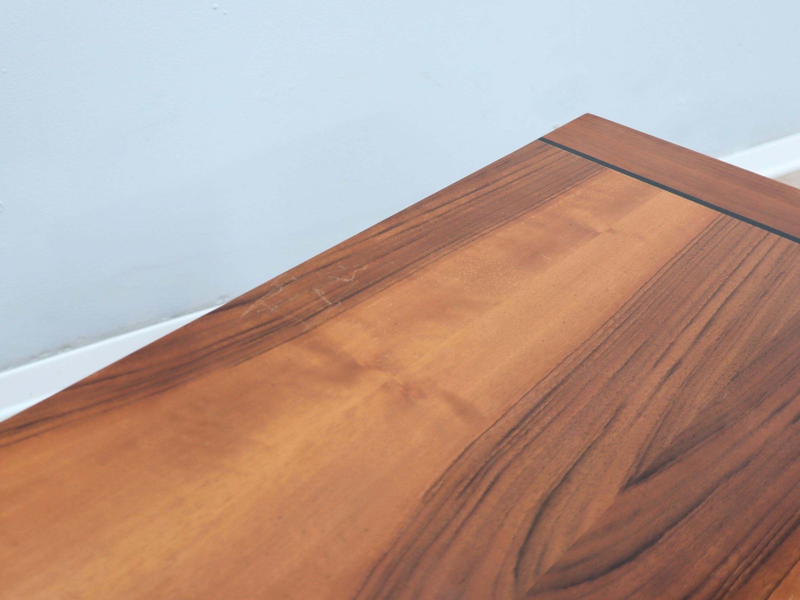 photo for sale Pair Of Solit Walnut Nightstands Bedside Table Late 1970s
