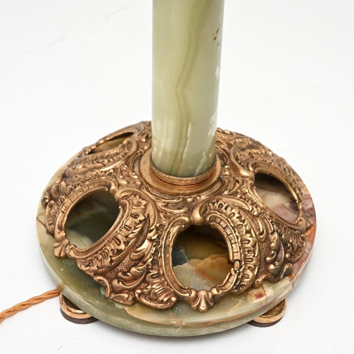 Antique Onyx Marble And Gilt Metal Floor Lamp photo Lighting
