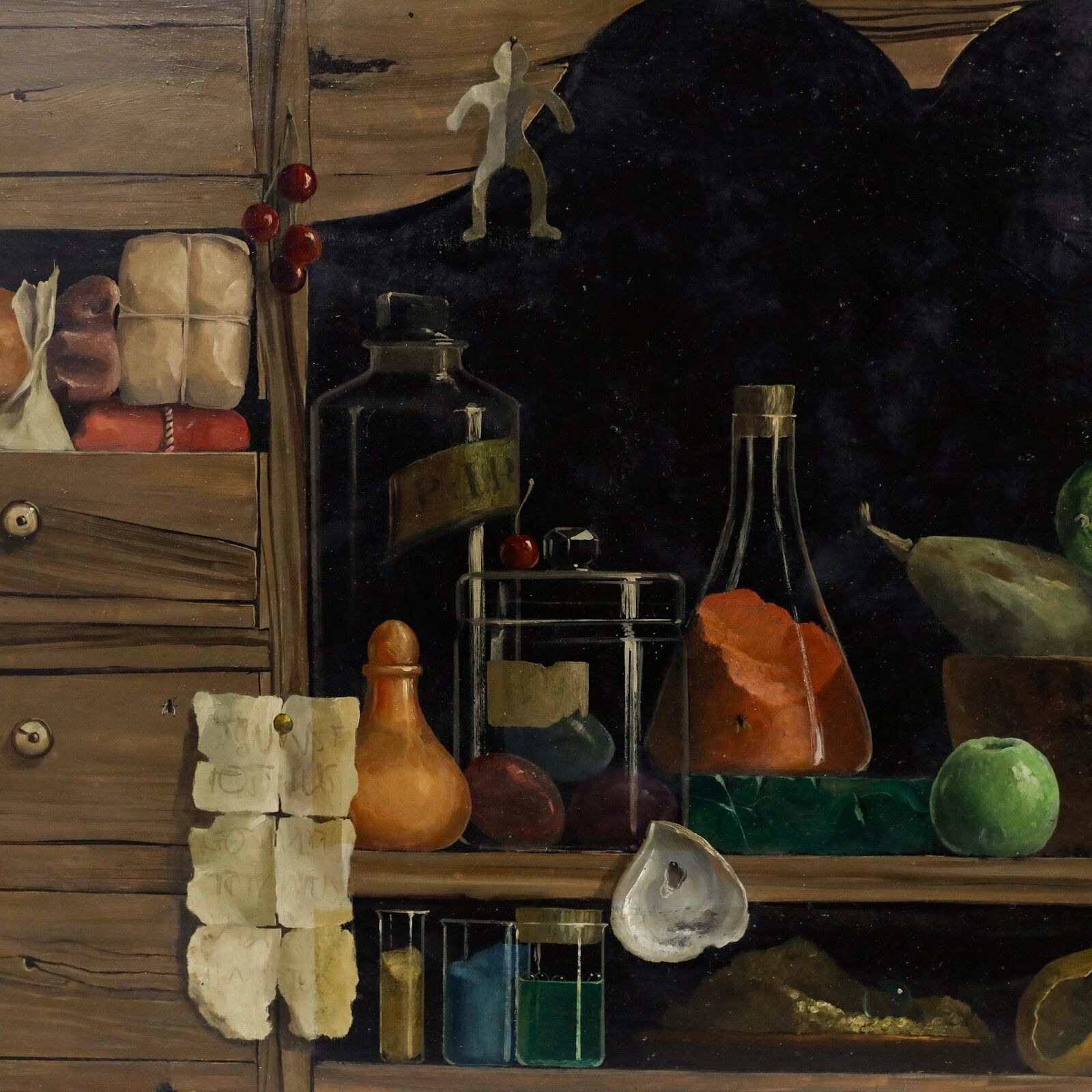 Deborah Jones (B.1922) Framed Mid 20th Century Oil, The Kitchen Dresser photo for sale