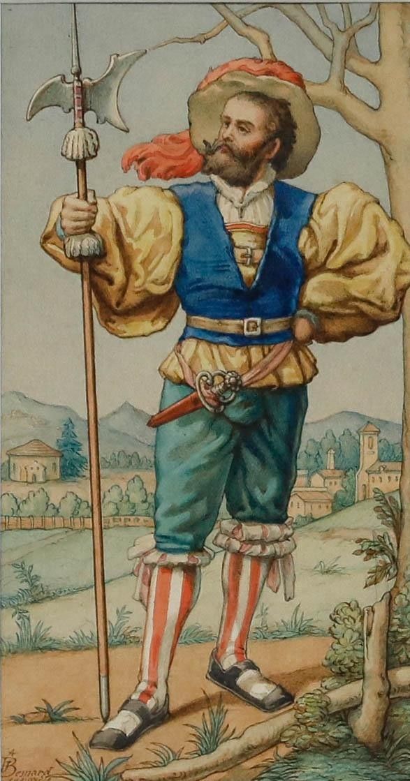 Joseph Besnard (1834 1905) Framed Late 19th Century Watercolour, The Guardsman photo furniture