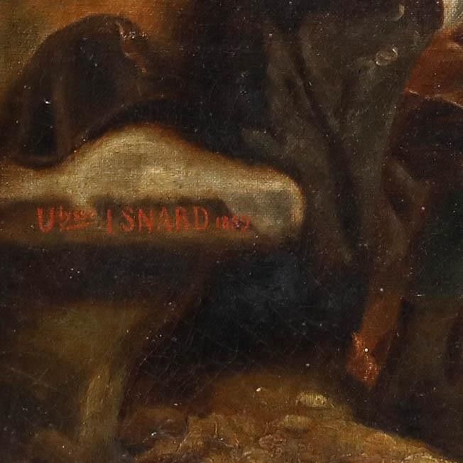 Ulysse Isnard For Restoration 1858 Oil, A Military Meeting photo buy