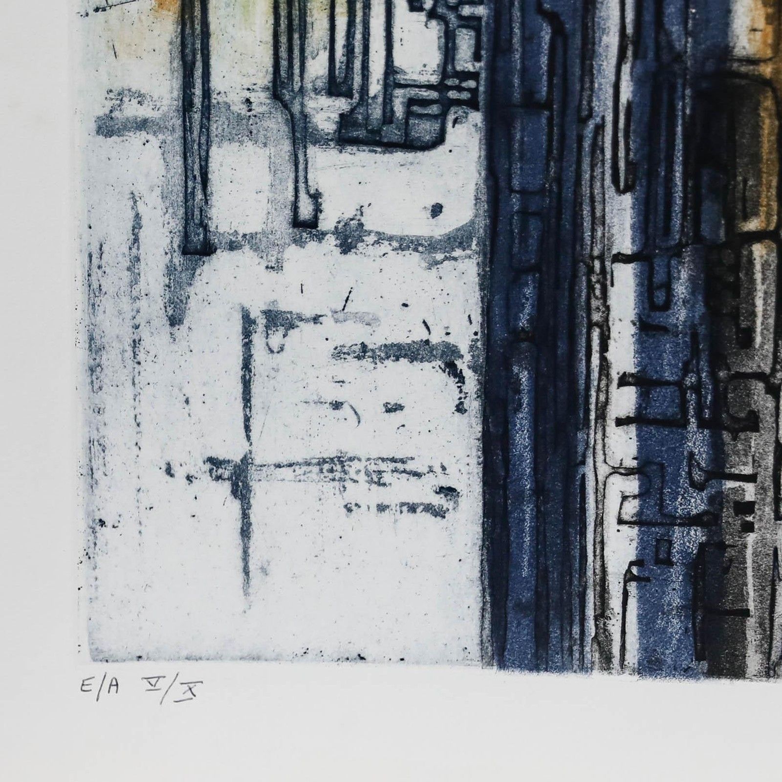 Betty Connal Peebles (1935 1999) 20th Century Collagraph, Chien Et Loup photo Art
