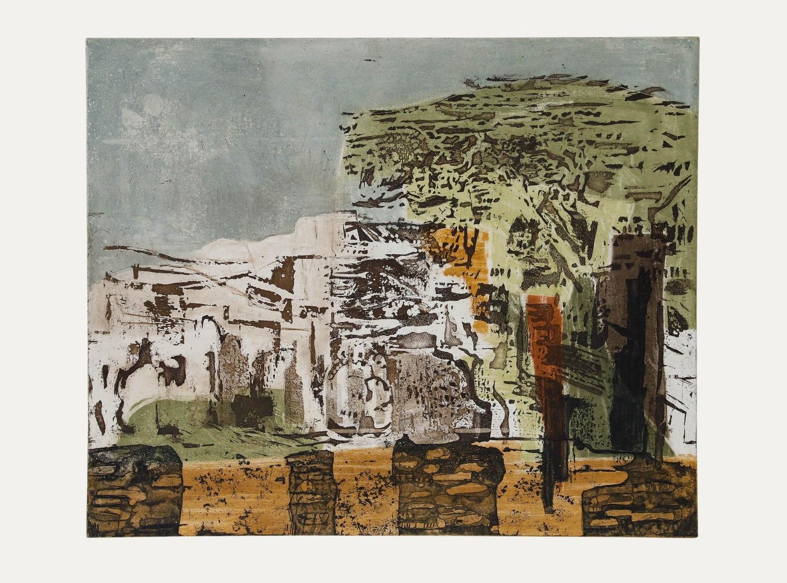 Betty Connal Peebles (1935 1999) 20th Century Collagraph, Summer Day