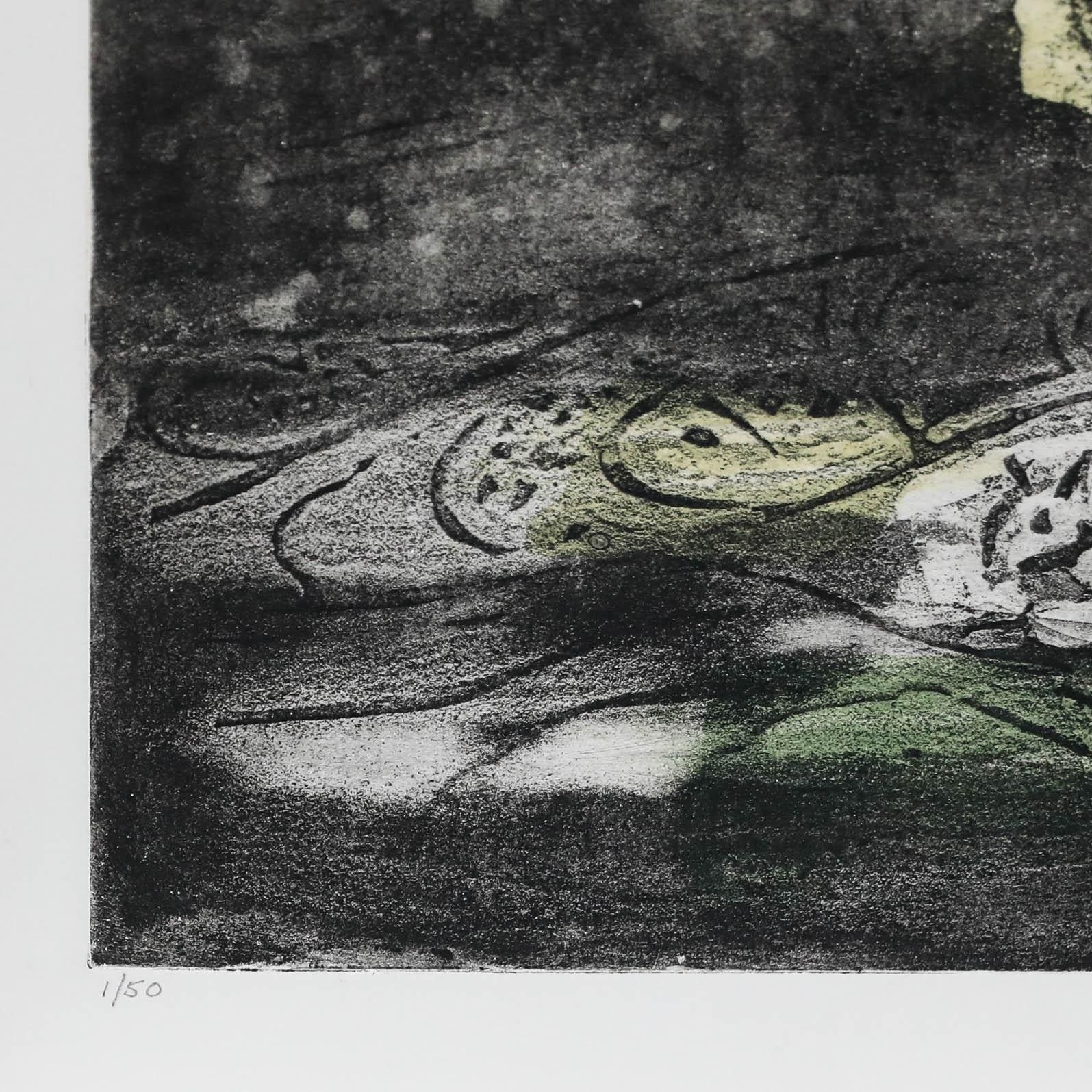 Betty Connal Peebles (1935 1999) Collagraph, Silhouettes Nocturnes photo 175.0
