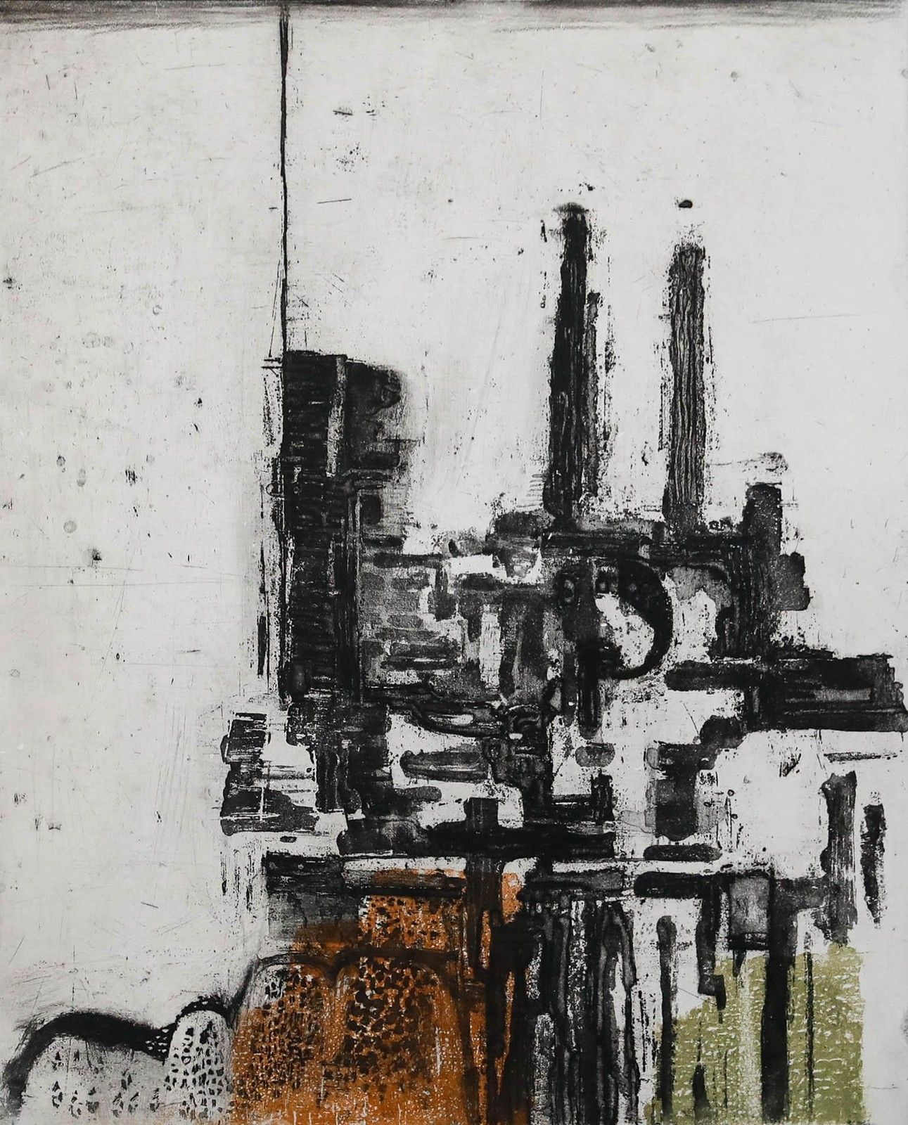 Betty Connal Peebles (1935 1999) 20th Century Collagraph, Structures Ailie photo furniture