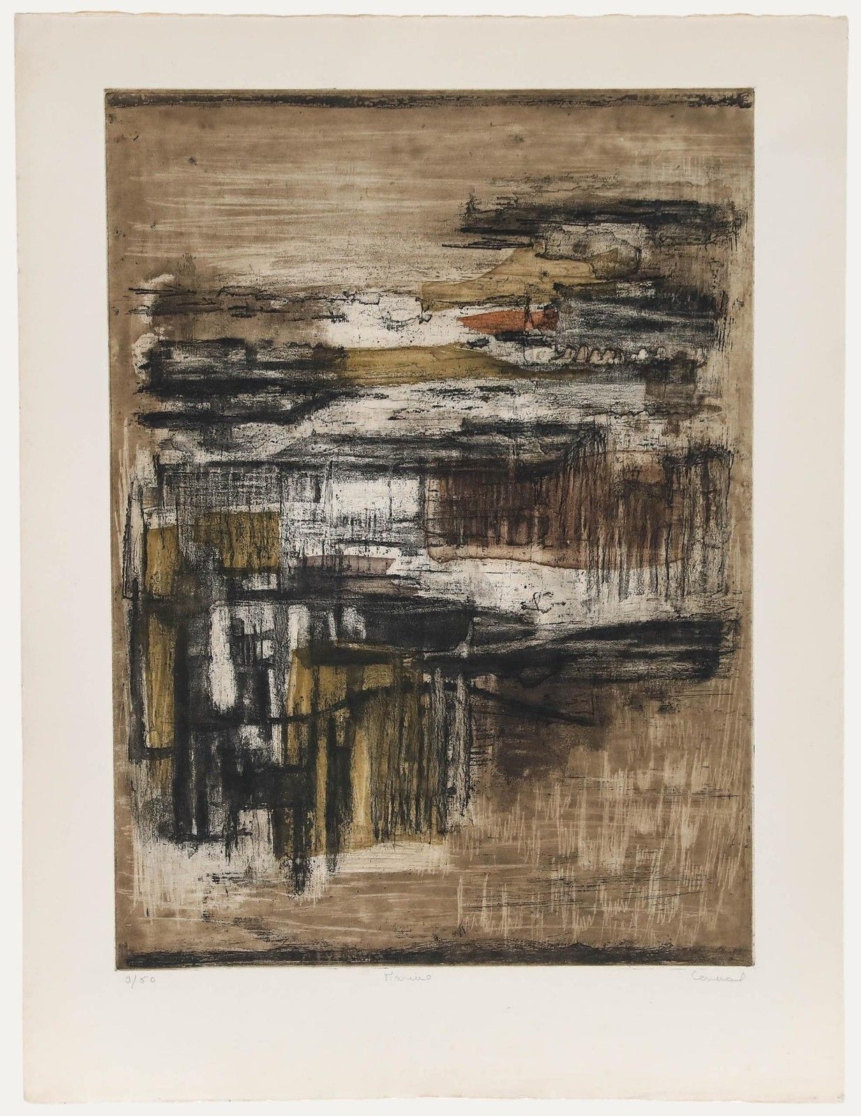 Betty Connal Peebles (1935 1999) 20th Century Collagraph, Marine