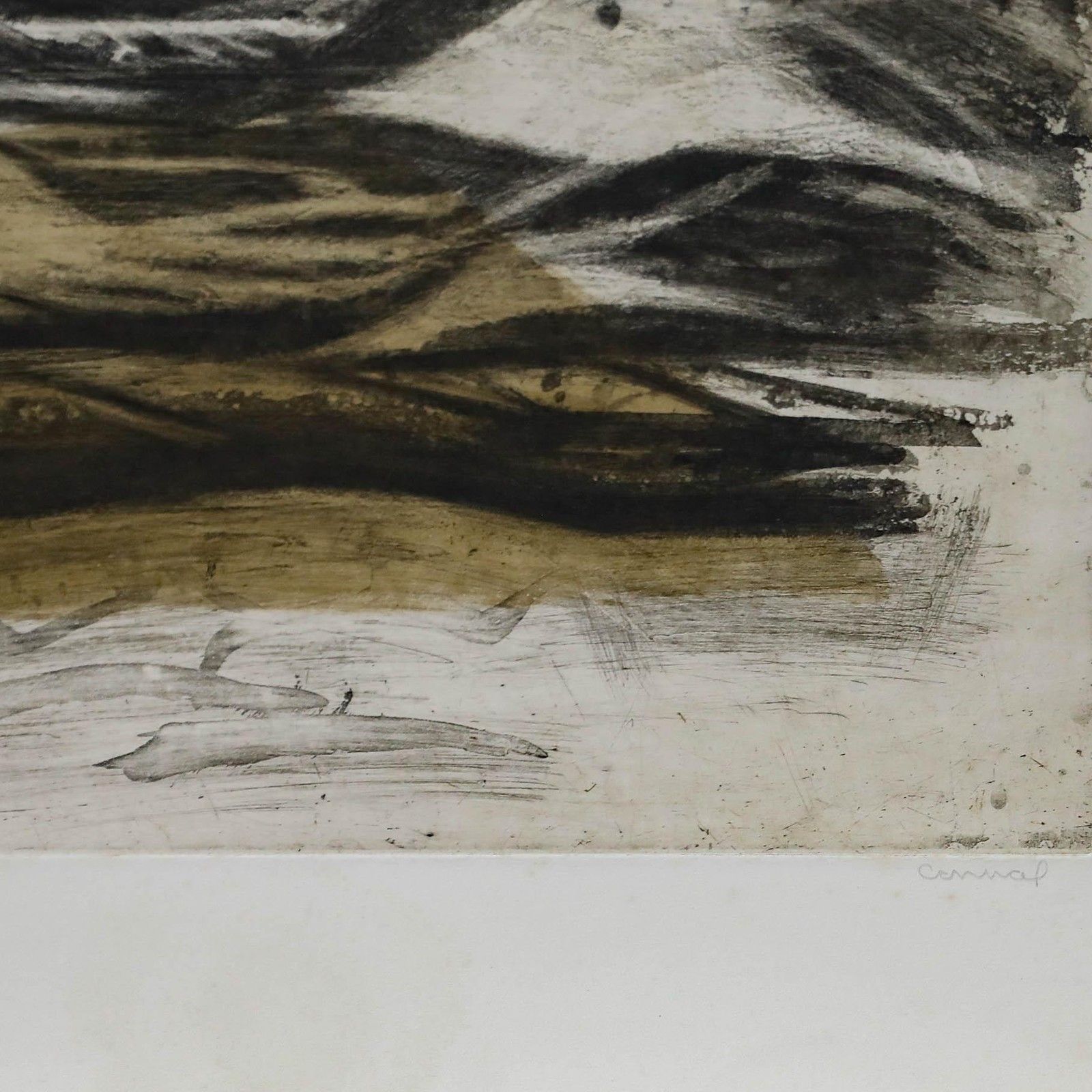 Betty Connal Peebles (1935 1999) 20th Century Collagraph, Abstract Mountains photo 145.0