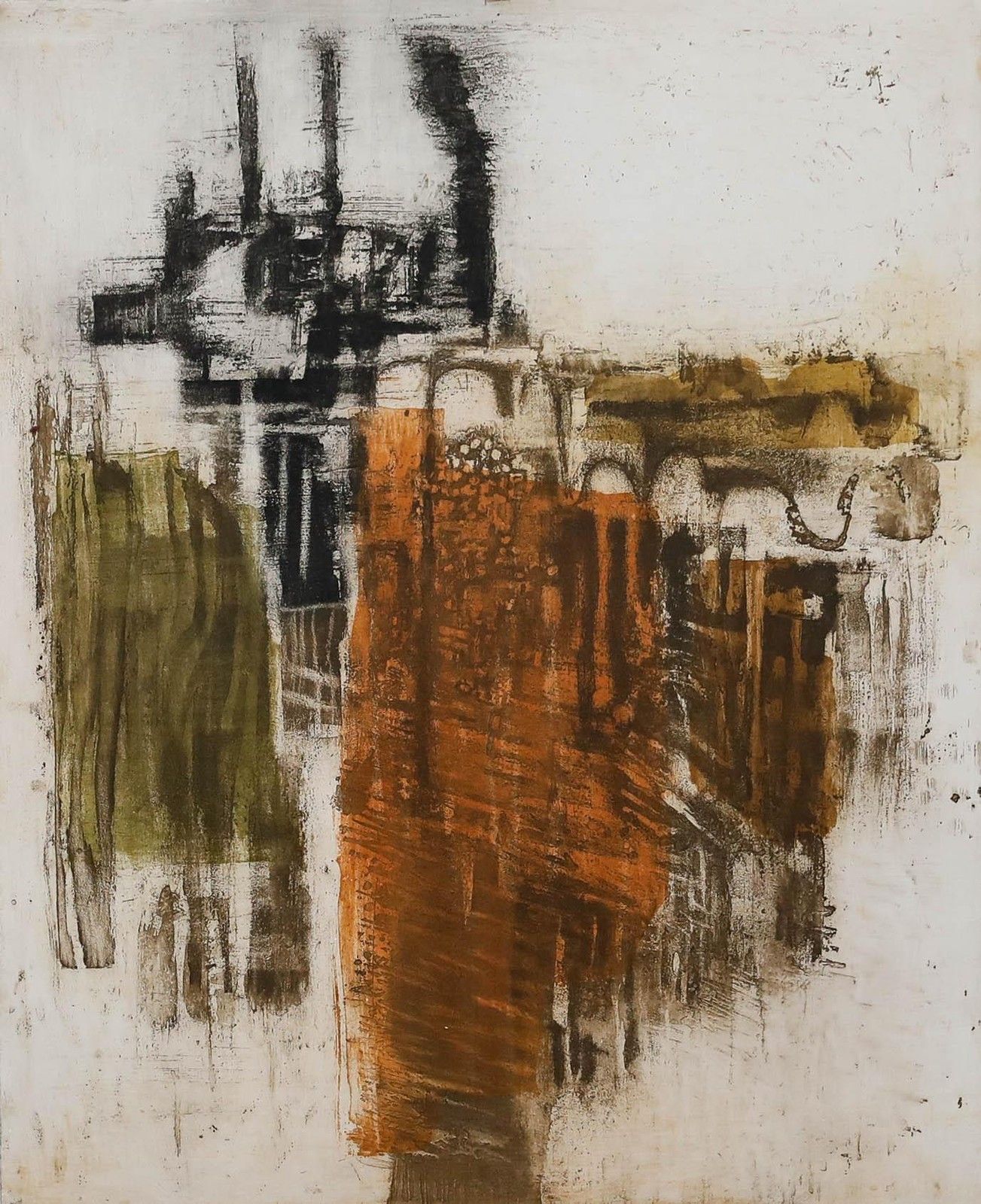 Betty Connal Peebles (1935 1999) 20th Century Collagraph, Structure Aux Champs photo furniture