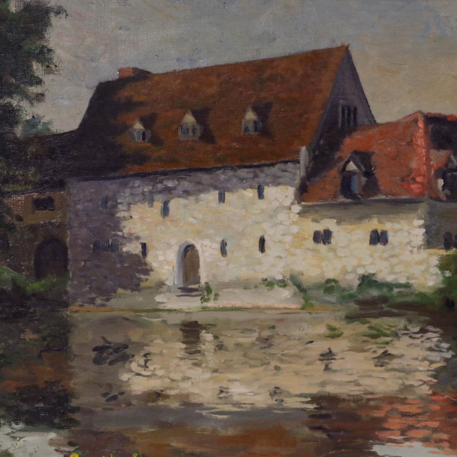 W. W. Hopkin Framed Mid 20th Century Oil, The Friary, Aylesford, Kent photo Art