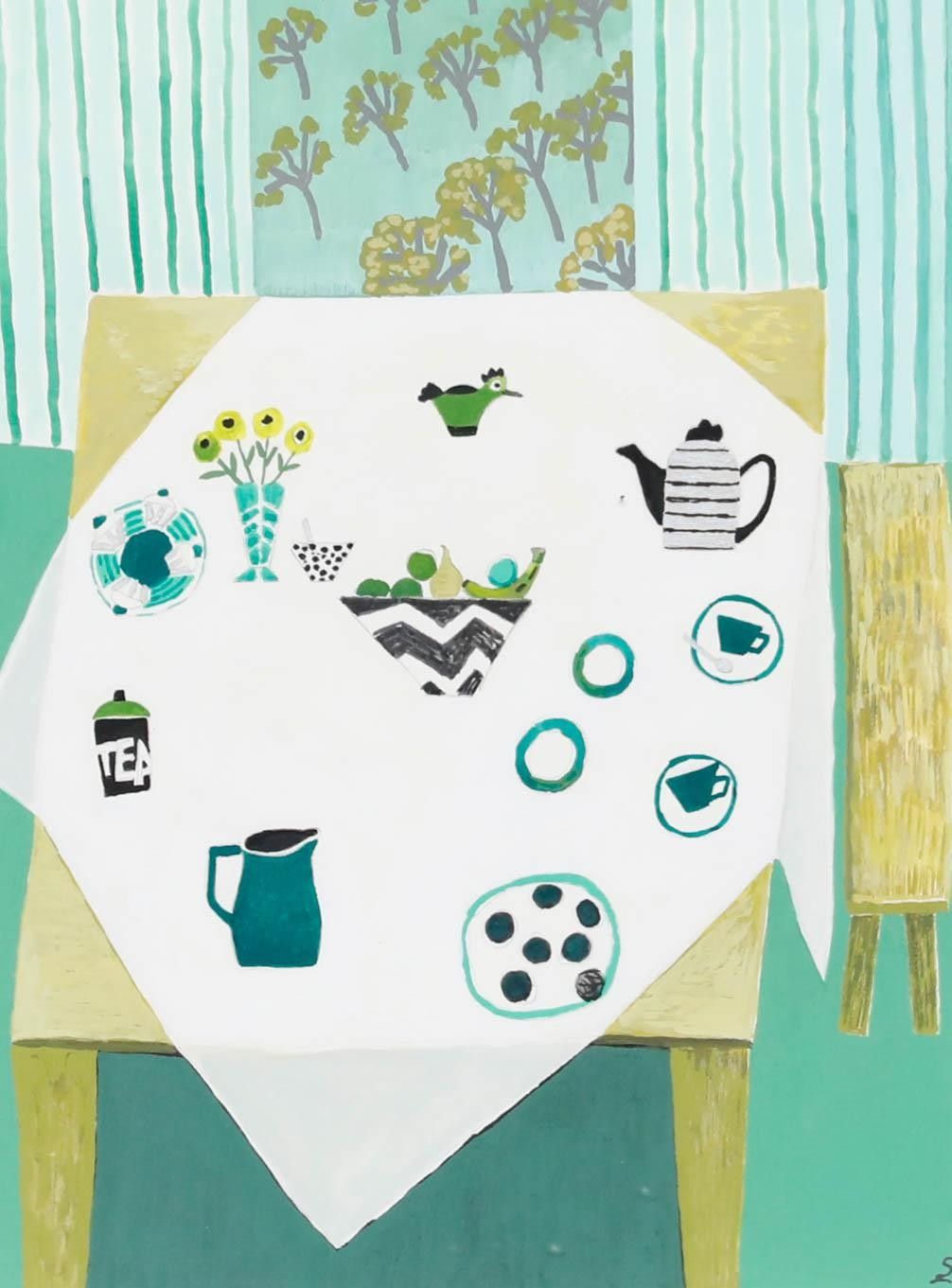 Framed Contemporary Mixed Media The Green Room photo furniture