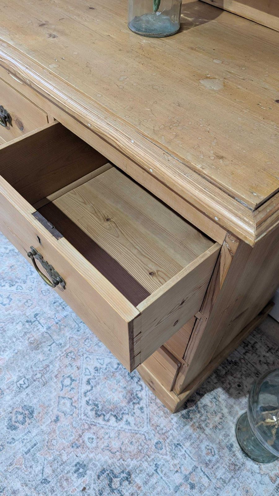 Stunning Pitch Pine Victorian Chest Of Drawers Shows Off It's Age And Use With It's Wonderful Aged Patina, There Are Imperfections As Seen In The Phot photo 445.0