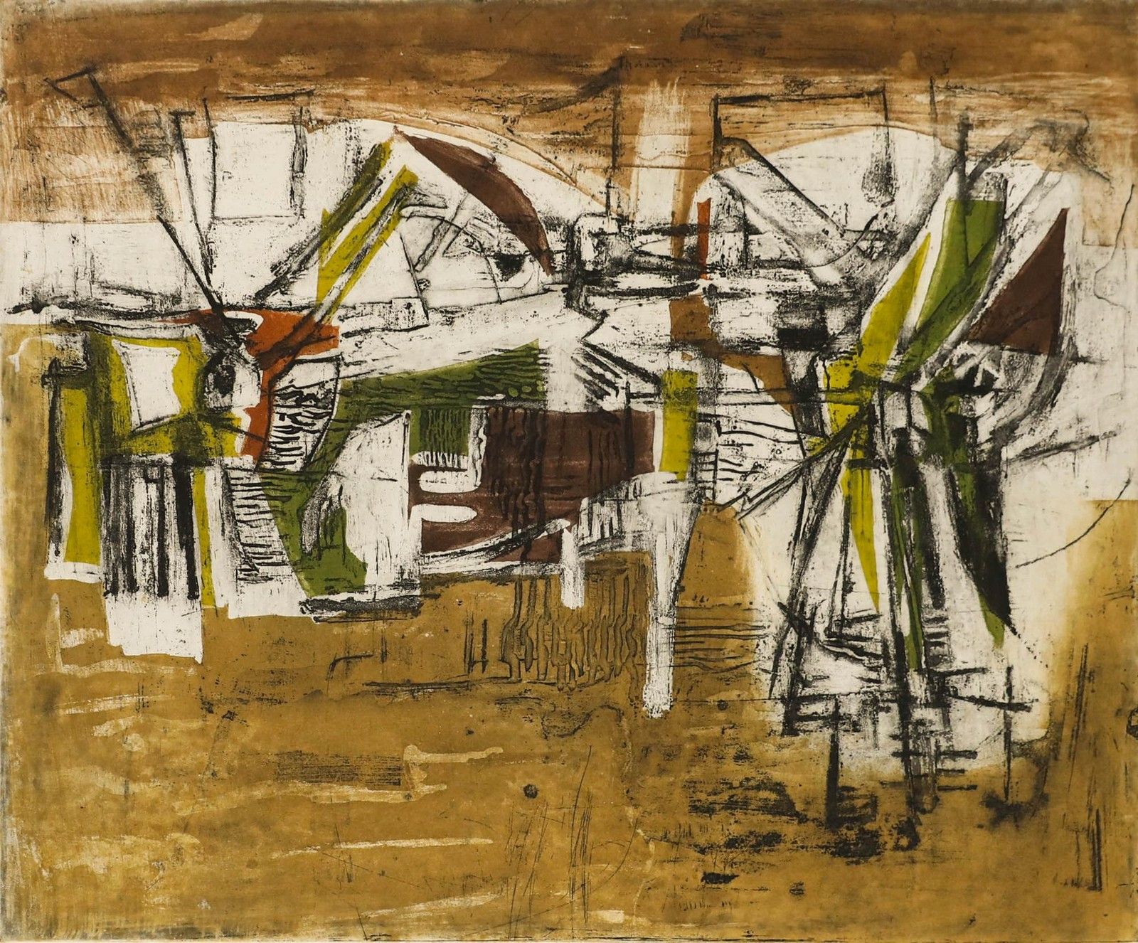 Betty Connal Peebles (1935 1999) 20th Century Collagraph, Pluie Aux Maulais photo furniture