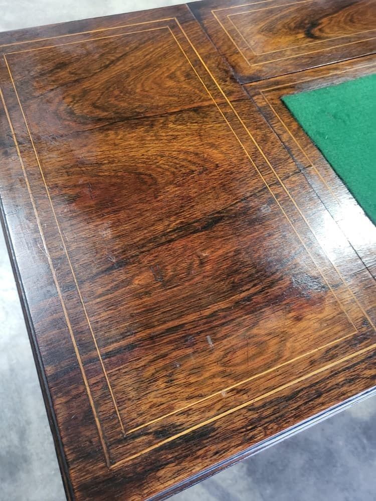 Antique Edwardian Inlaid Rosewood Small Writing Desk Table Drawers photo vintage
