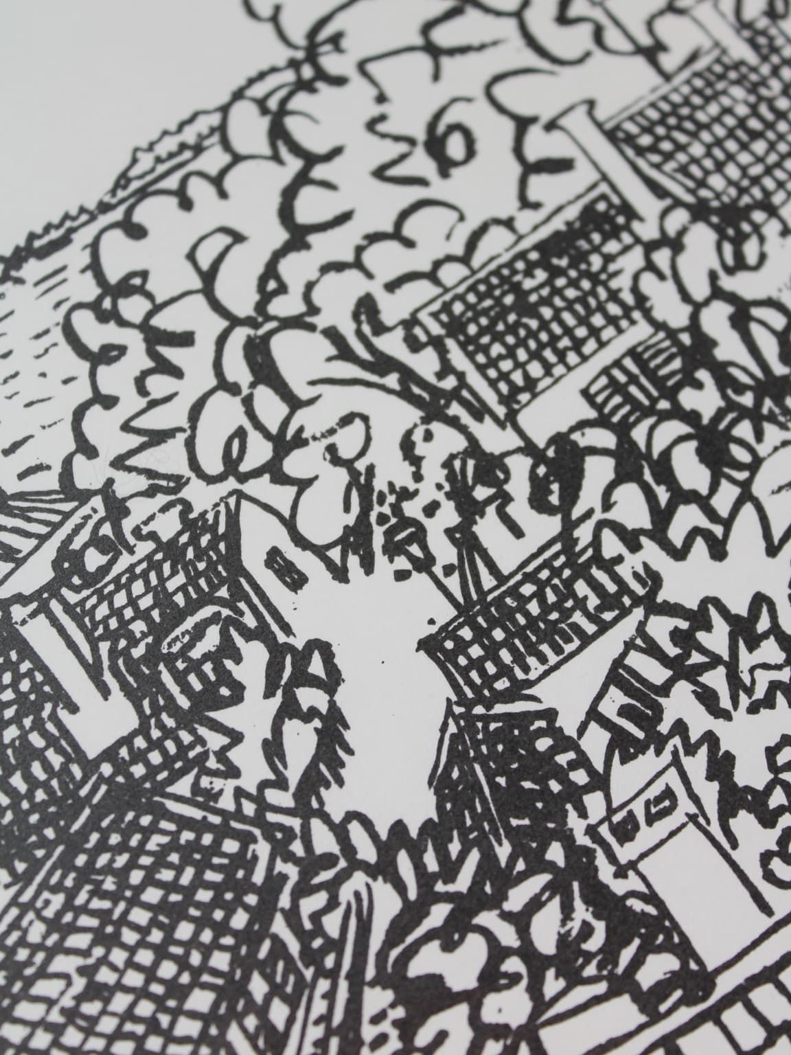 Stig Claesson "Stockholm Roofs' Lithography 42x32cm, 1981 photo for sale