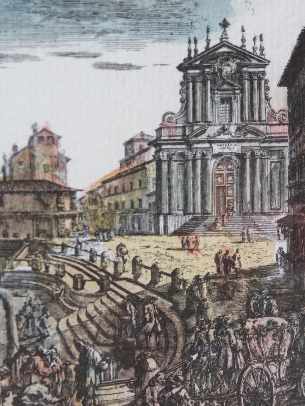 Giovanni Battista Piranesi (1720 1778) "Veduta Della Vasta Fontana Di Trevi" Etching, 1750s, Italy photo for sale