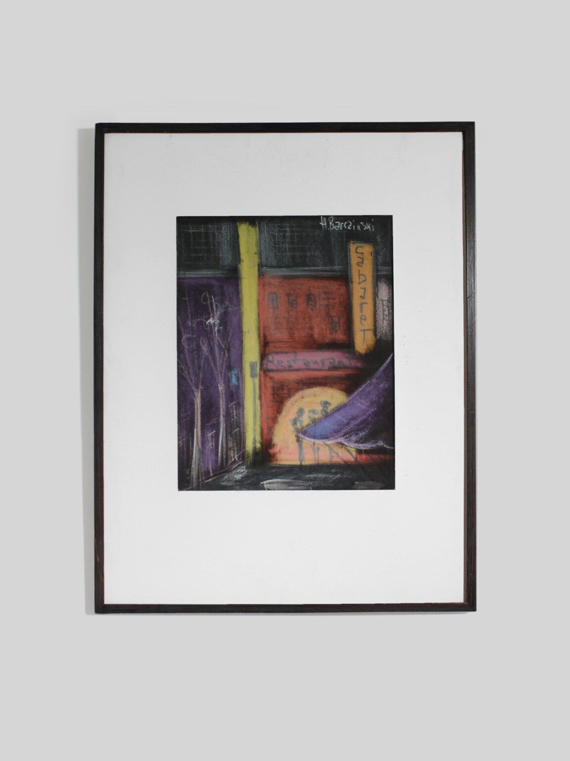 Henryk Barczyński "Paris" In Pastel 39.5x49.5cm, 1920s